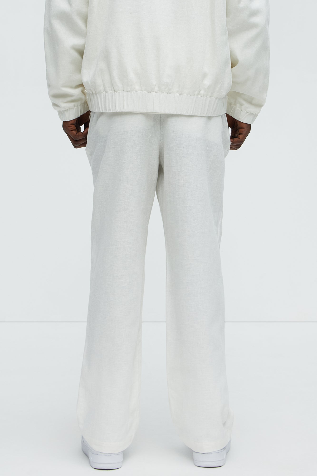 Bahamas Straight Linen Pants - White