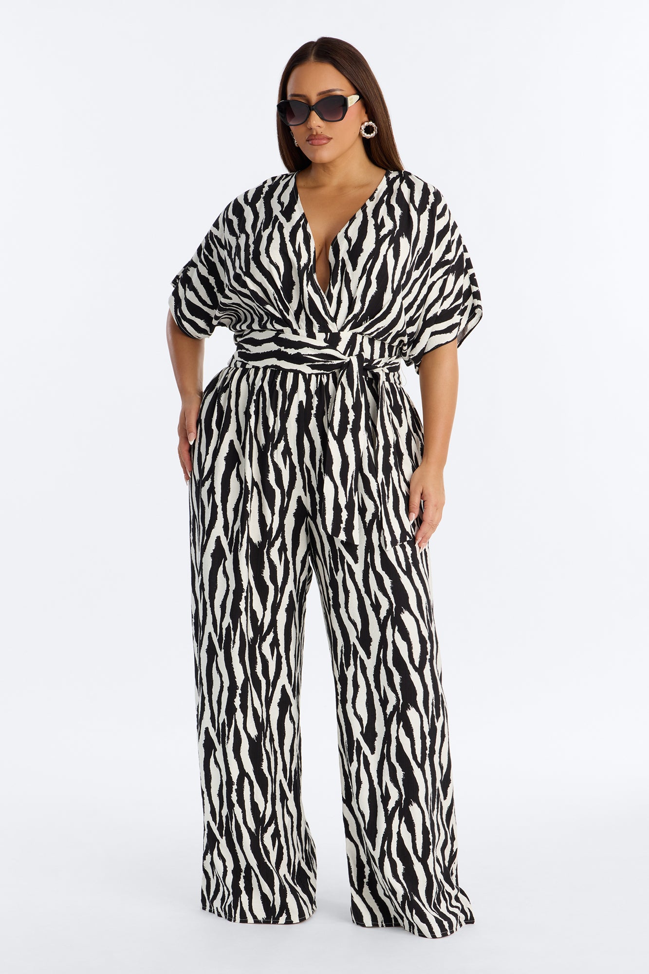 Mara Tie Waist Jumpsuit - Black