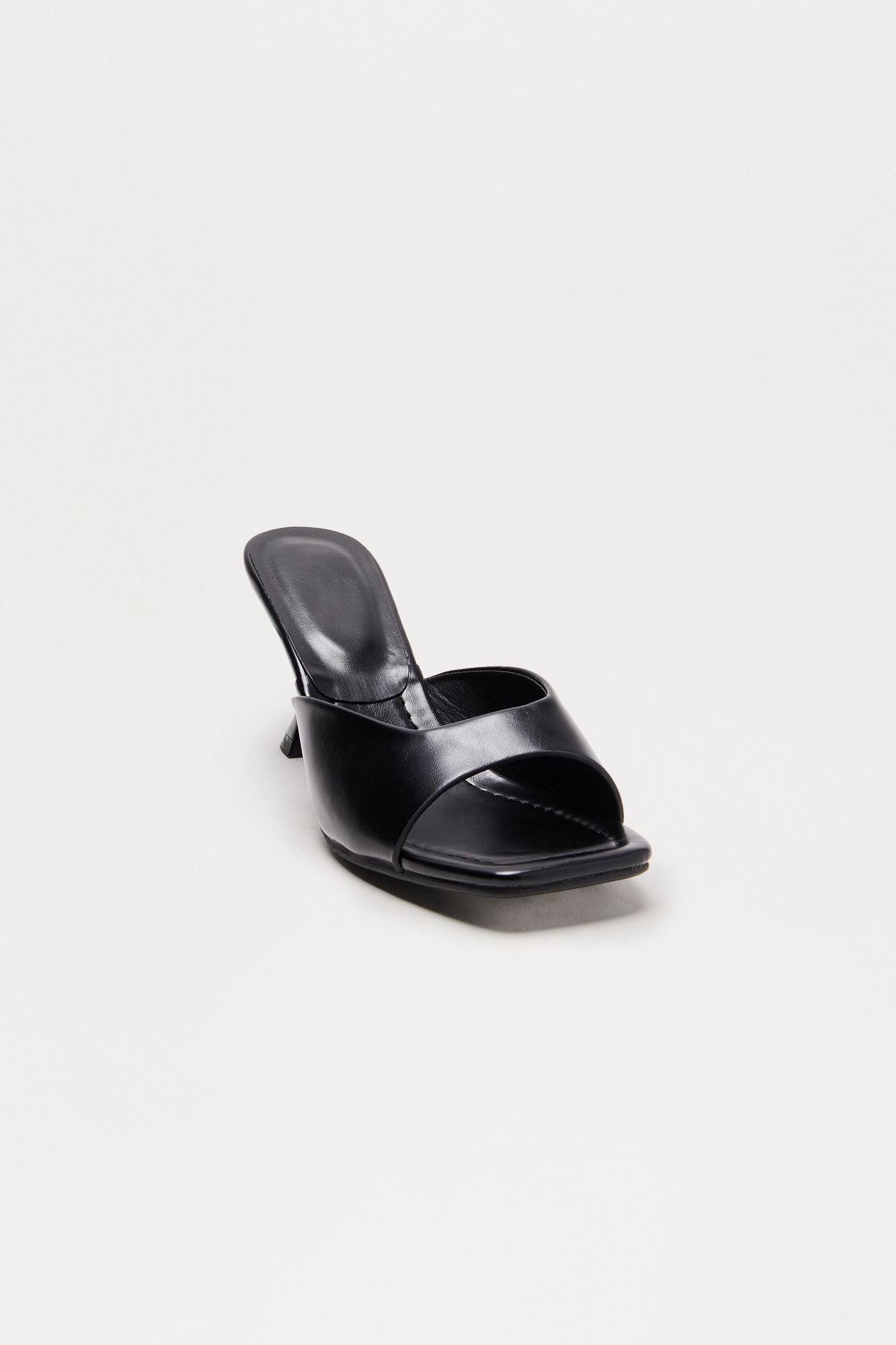 Kaden Faux Leather Mules - Black