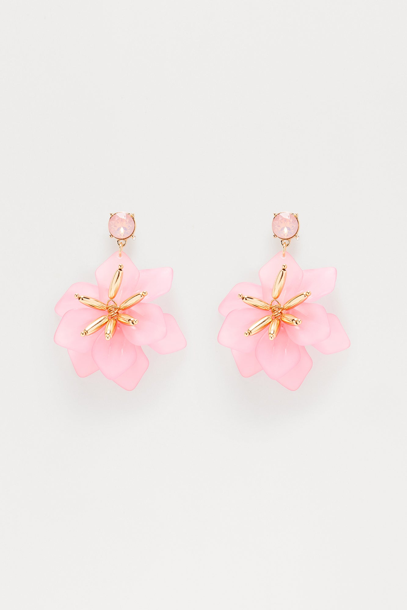 Prettiest Pedals Floral Earrings - Pink