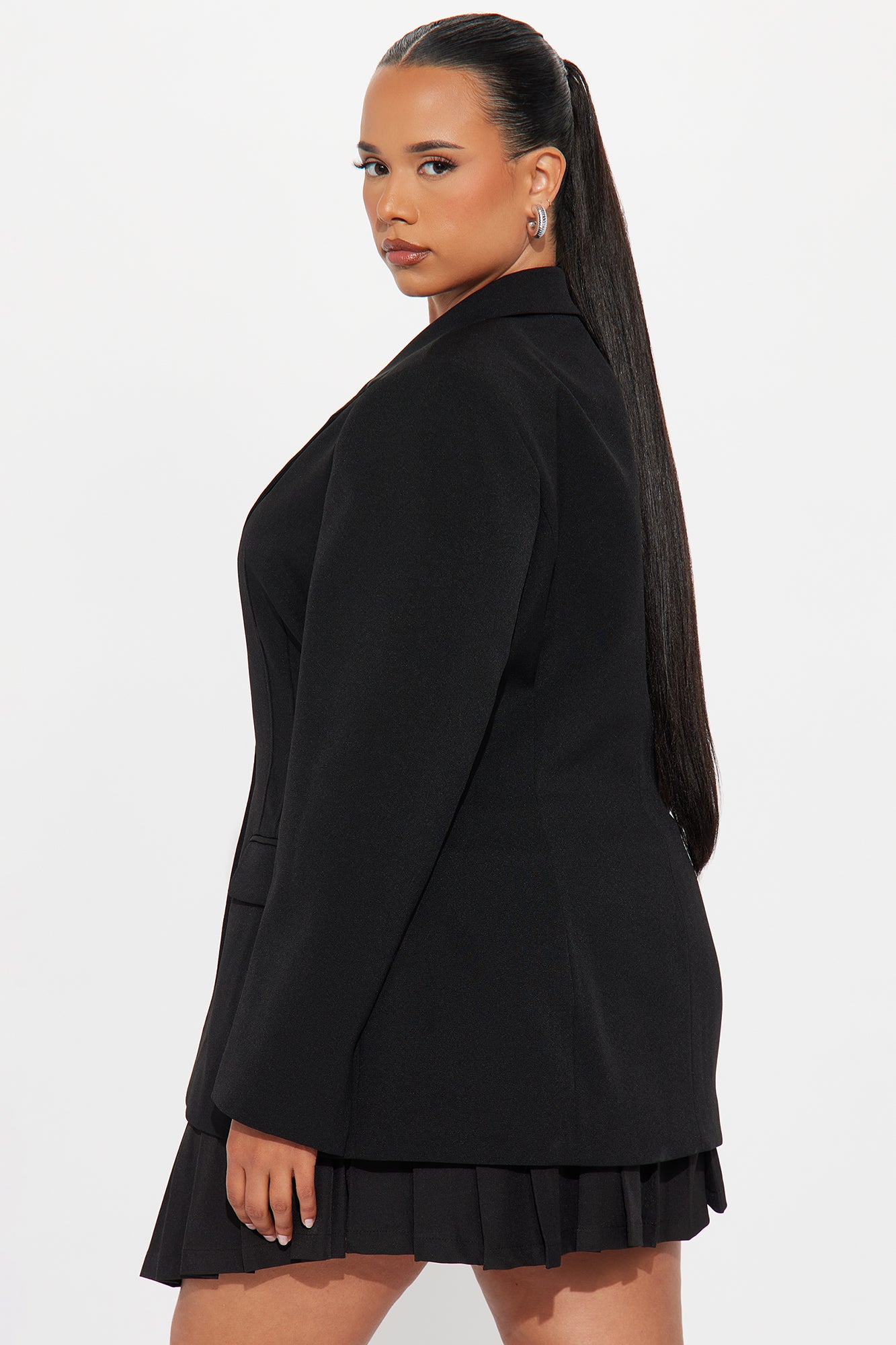 Hailey Hourglass Fitted Blazer - Black