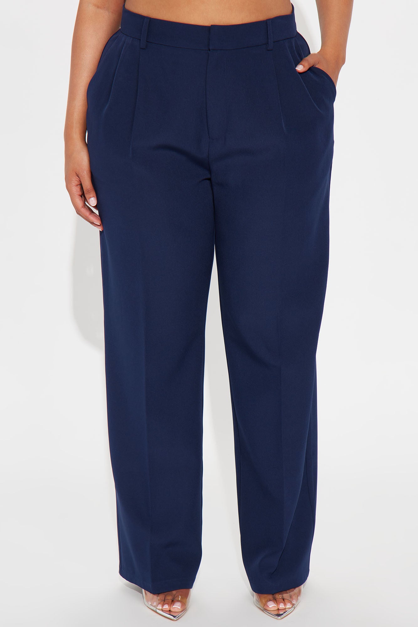 Kendall High Rise Trouser Pant - Navy