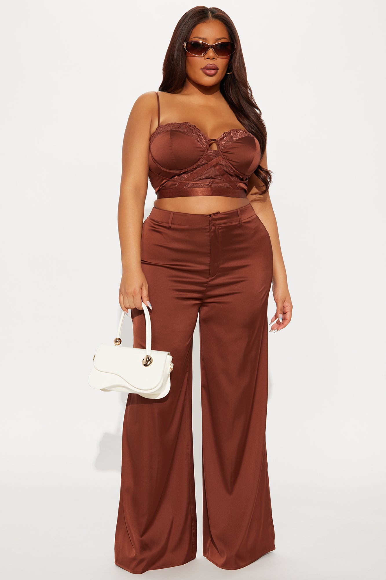 In Your Dreams Pant Set - Chocolate