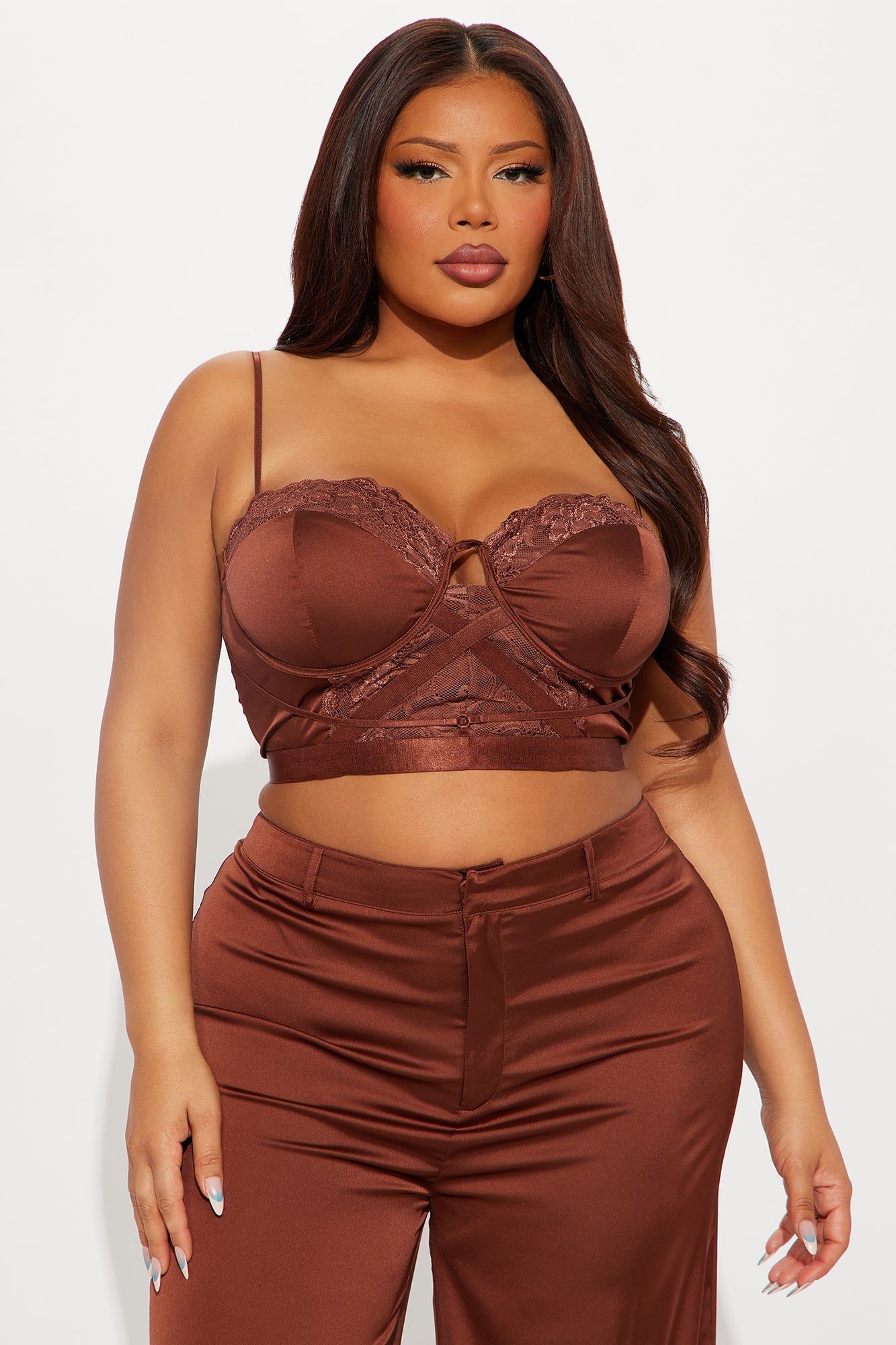 In Your Dreams Pant Set - Chocolate