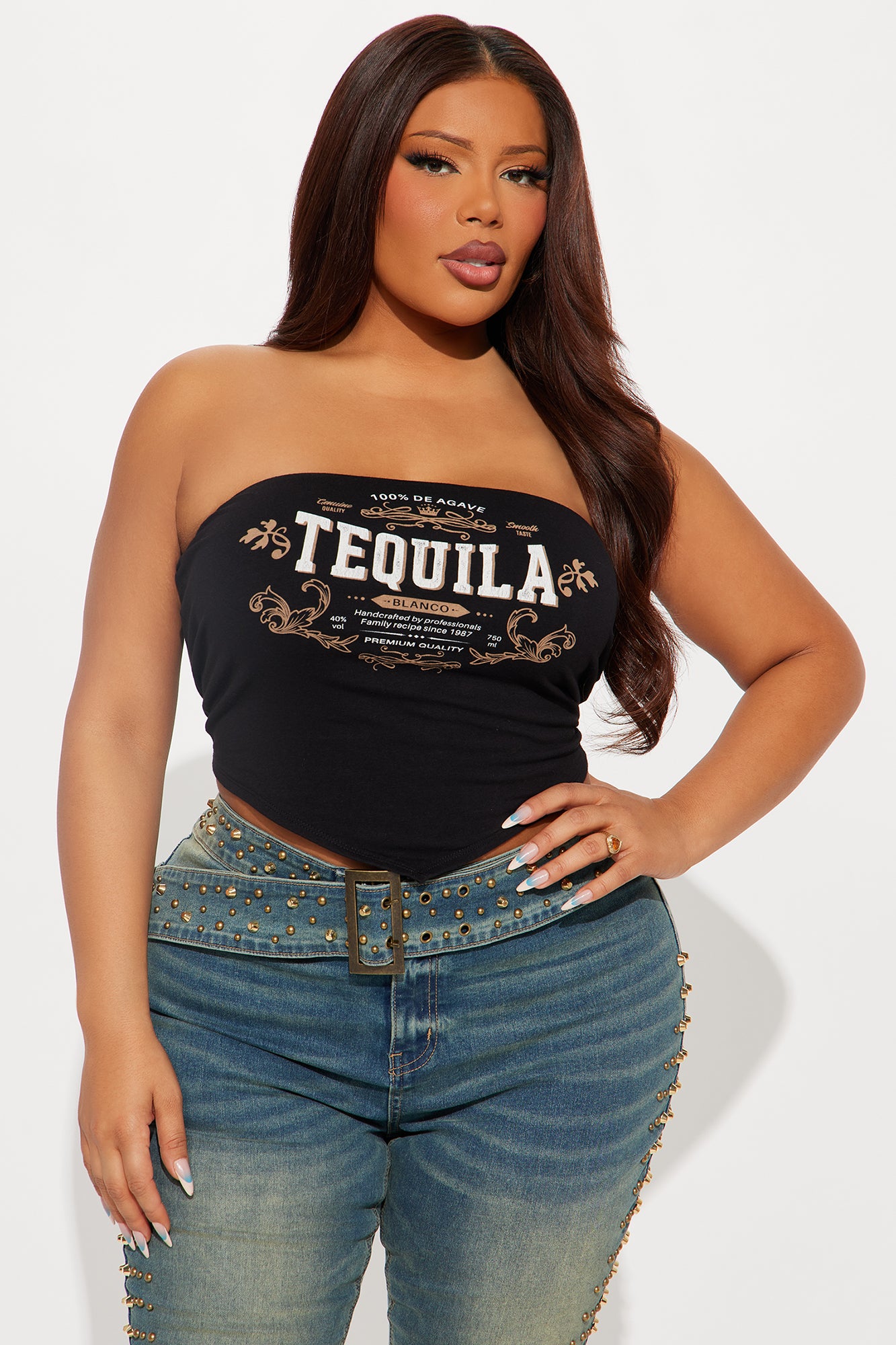 Tequila Mami Tube Top - Black