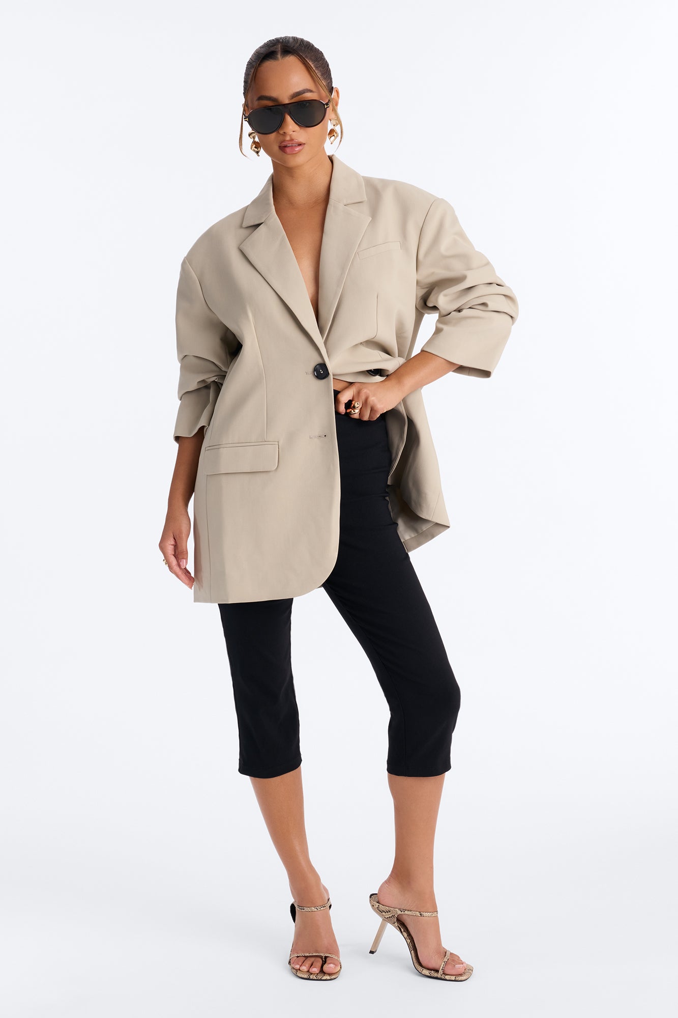 Never Bare Toe Ring Heels - Beige