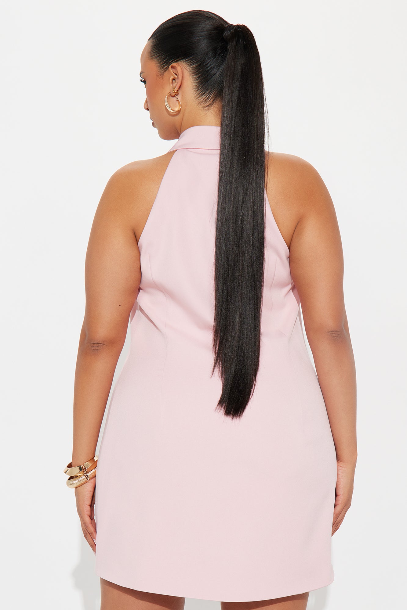 Center Of Attention Blazer Mini Dress - Pink