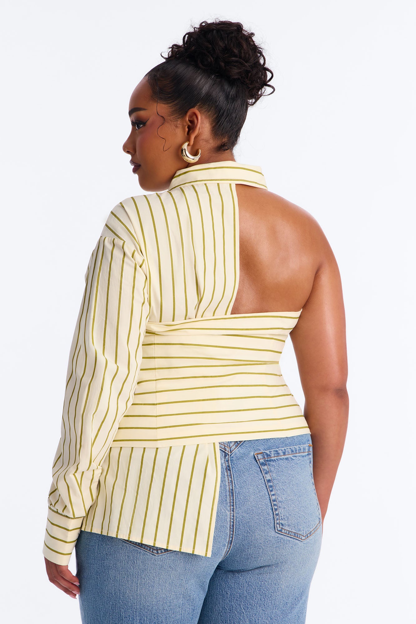 Martini Hour Striped 2 Piece Poplin Shirt - Sage/combo