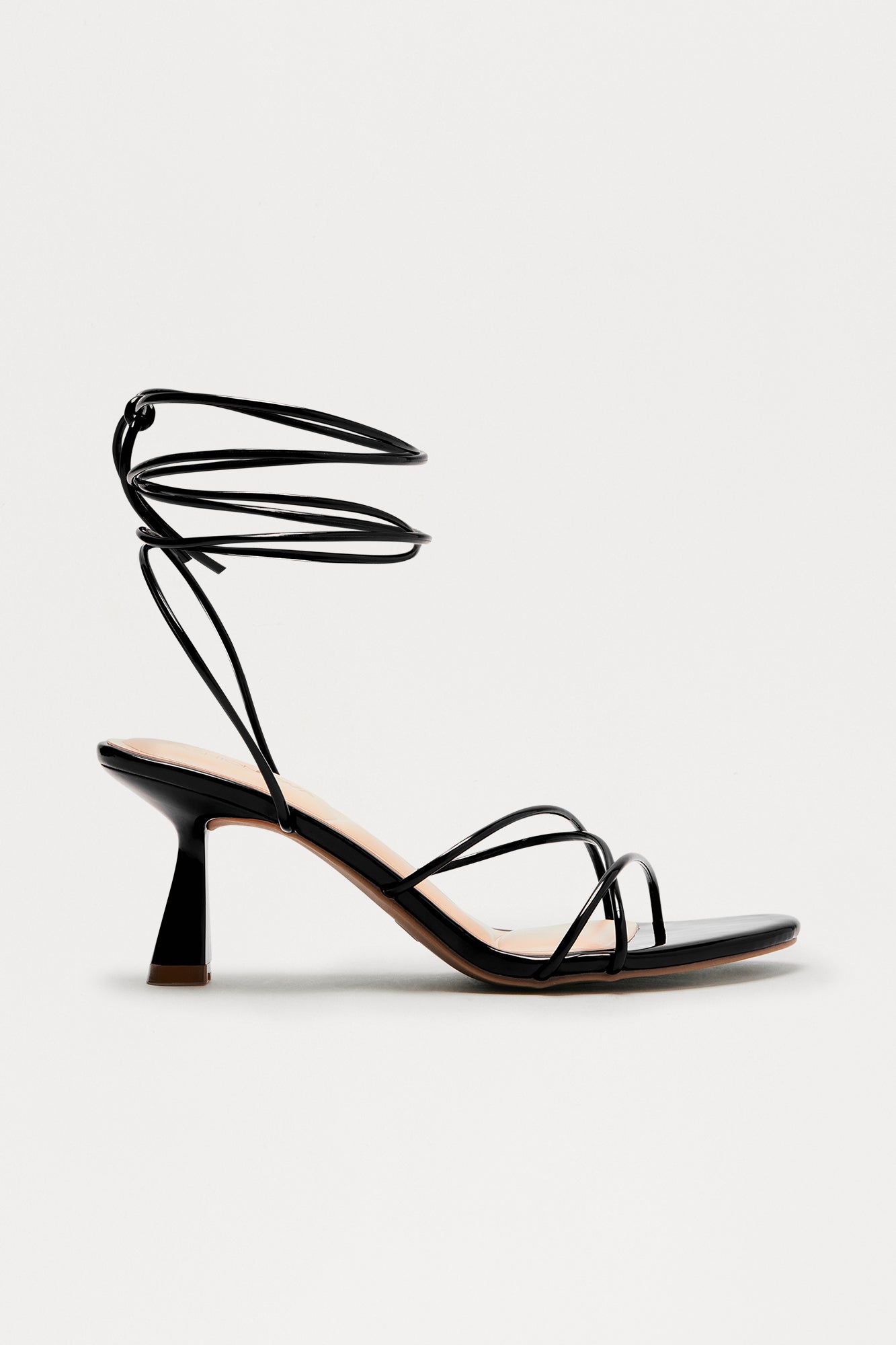Kitsy Wrap Up Heels - Black