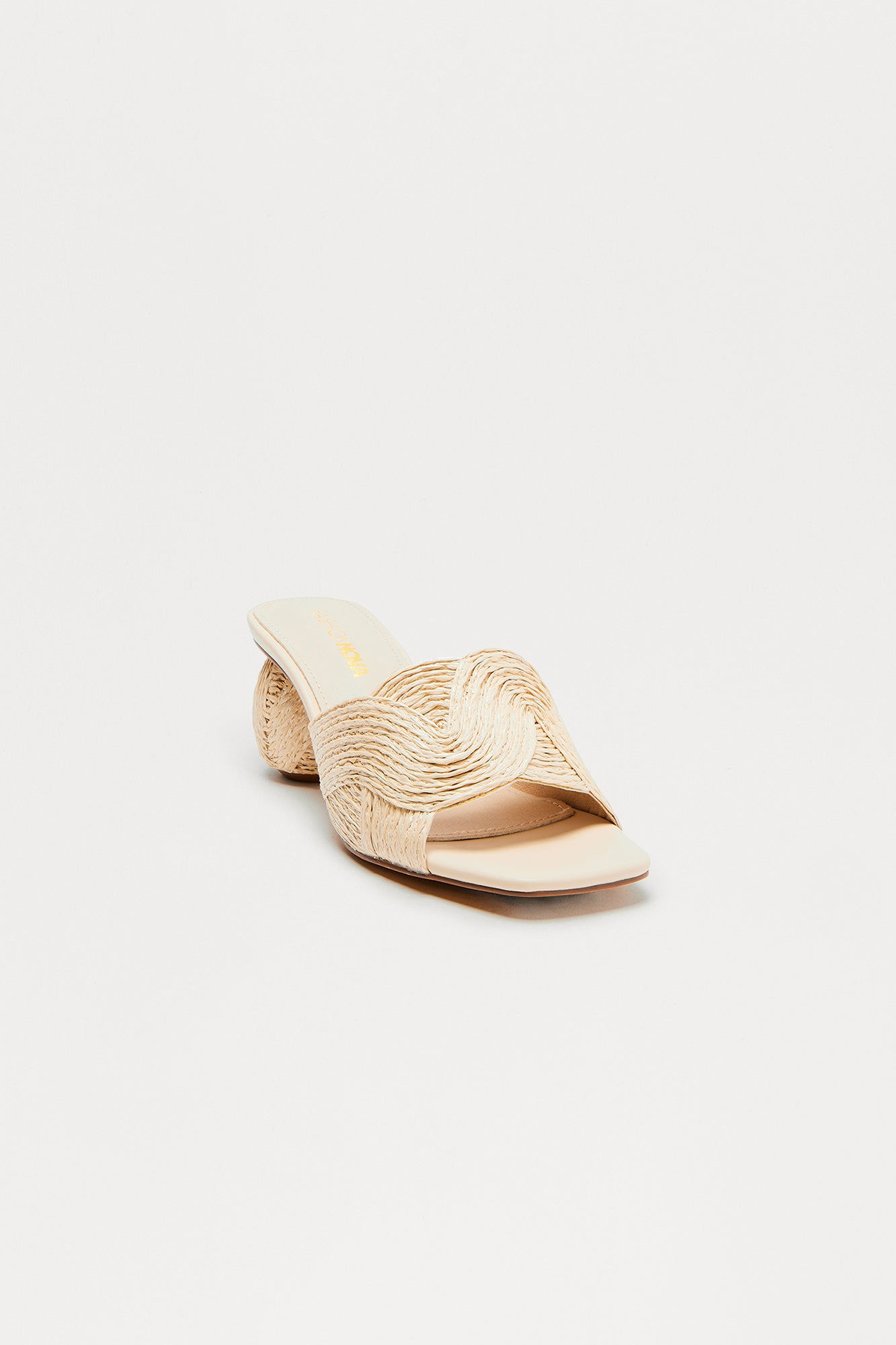 Coronado Beach Raffia Mules - Natural