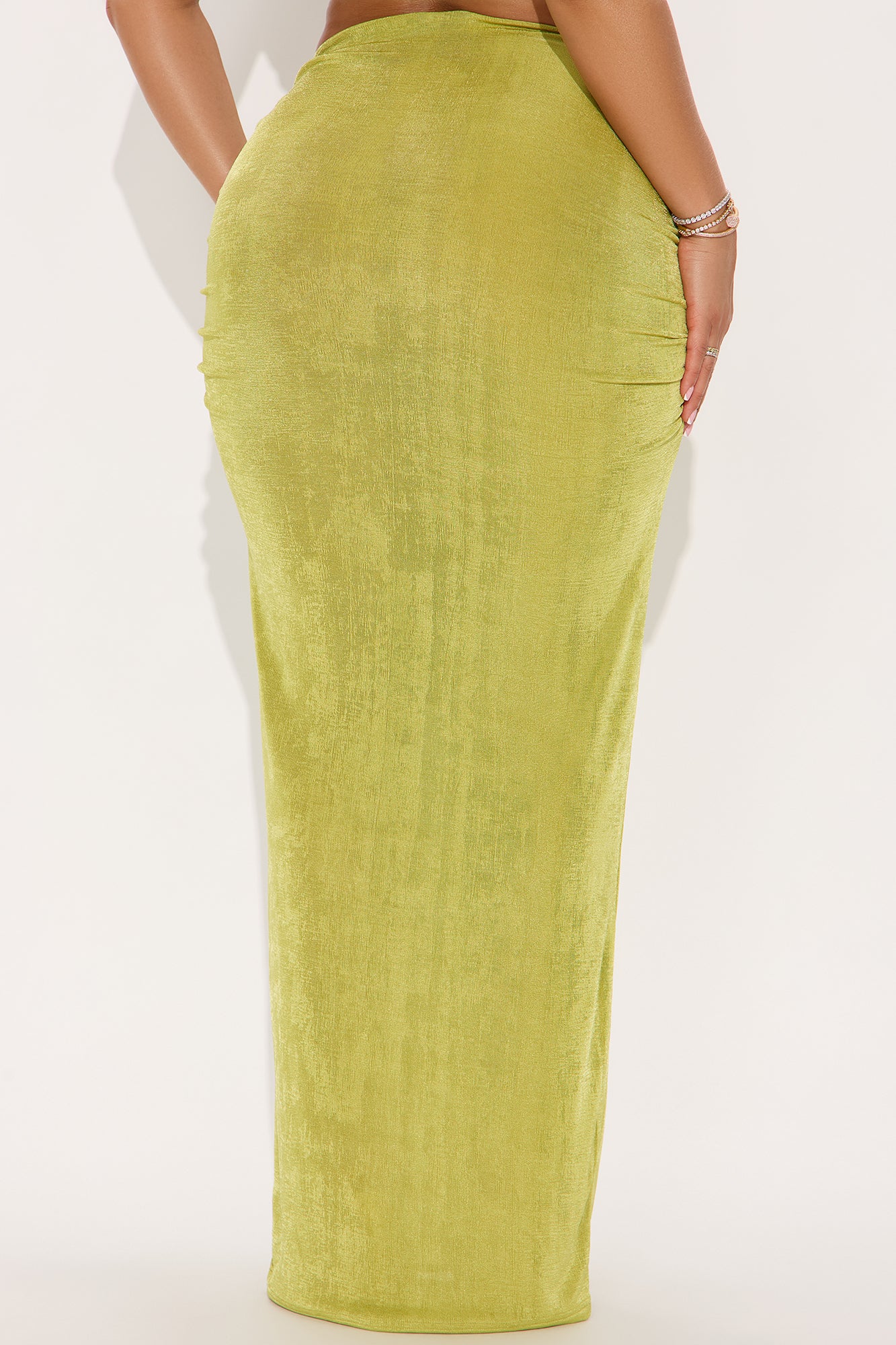 Let's Getaway Slinky Knit Maxi - Green
