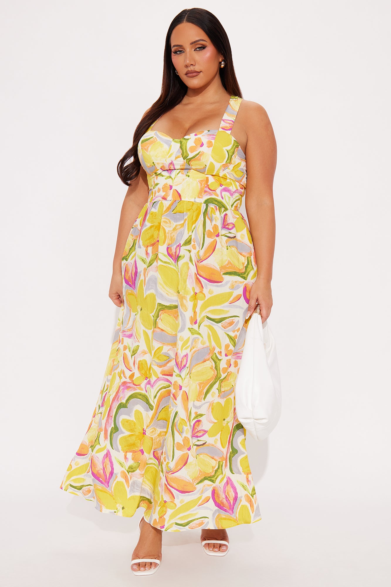Summer Fun Maxi Dress - Yellow/combo