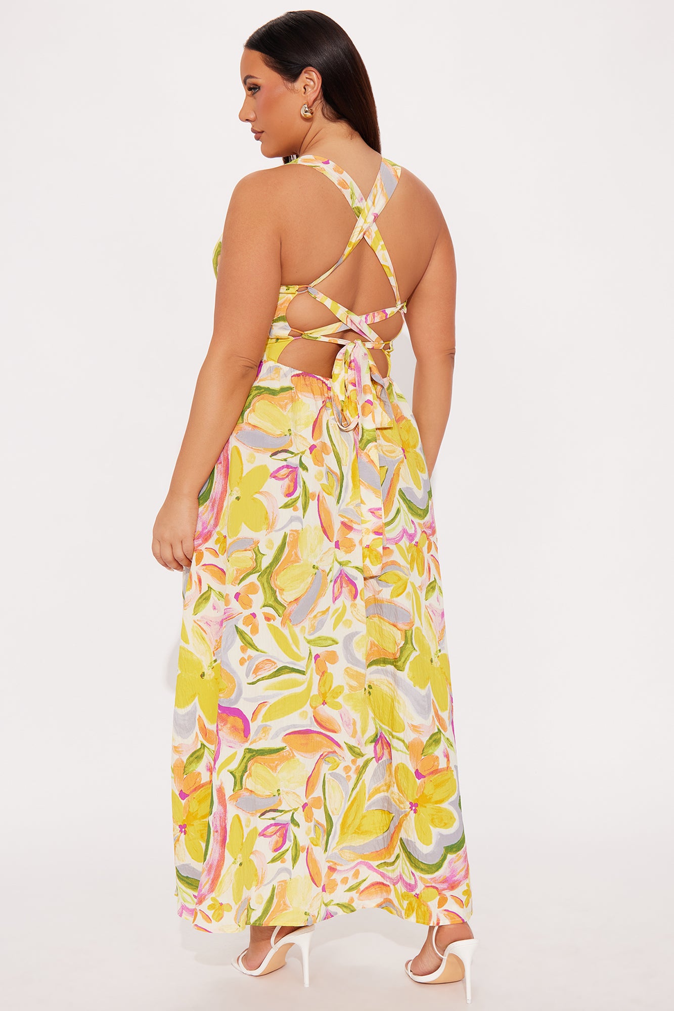 Summer Fun Maxi Dress - Yellow/combo