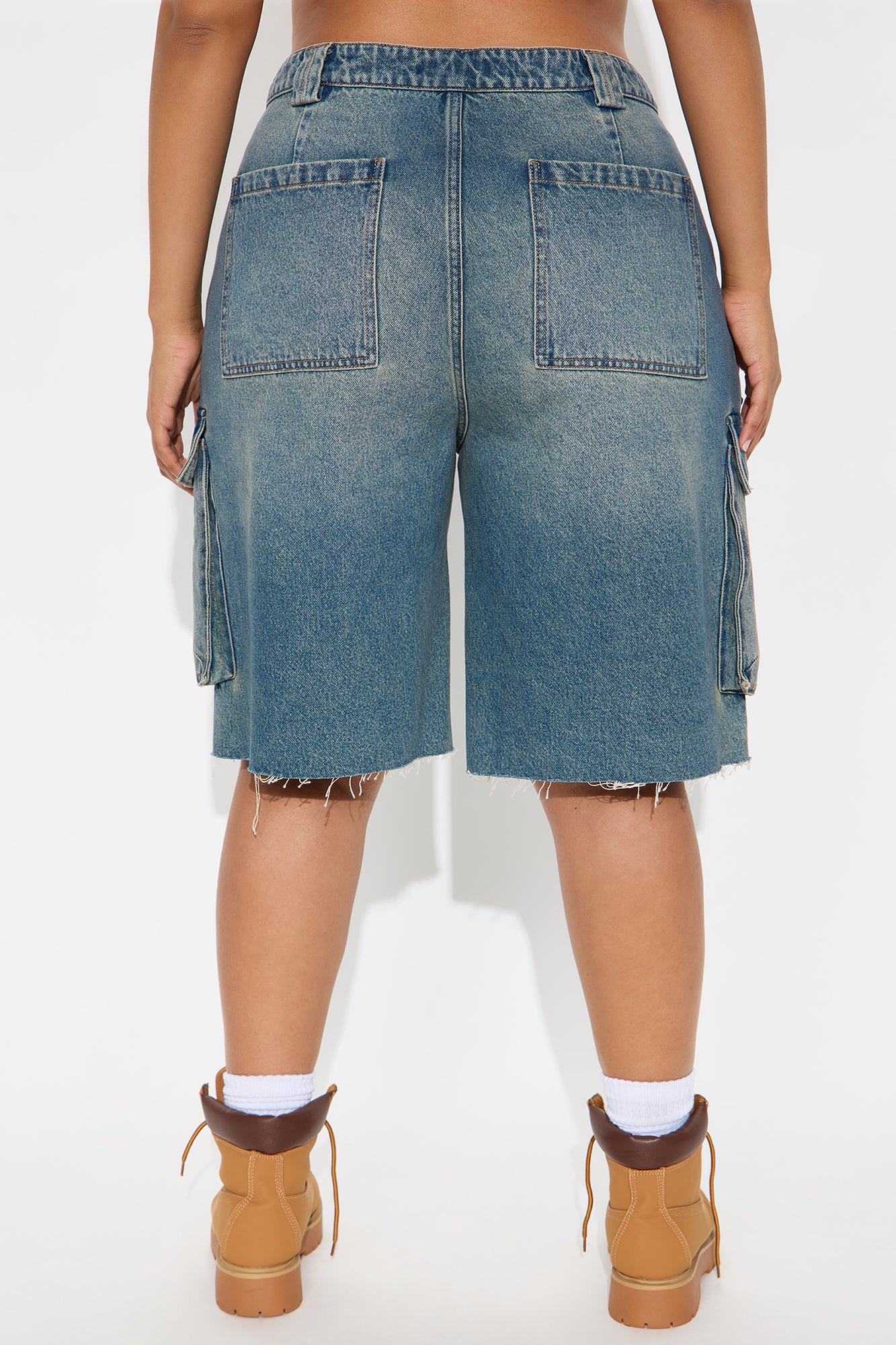 Parker Denim Cargo Jorts - Medium Wash