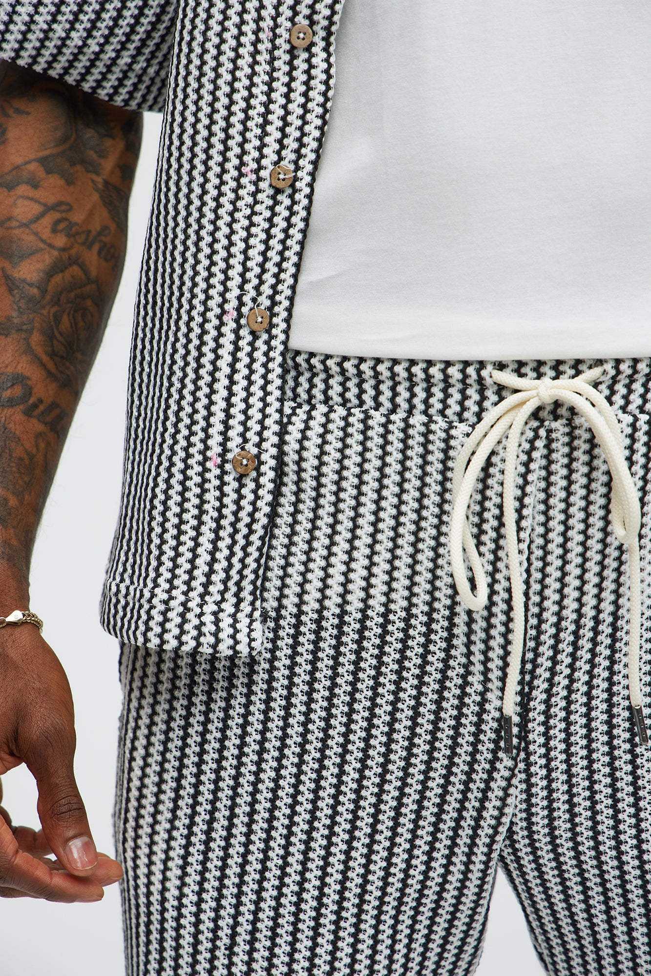 Summit Drawstring Zig Zag Shorts - Grey/combo