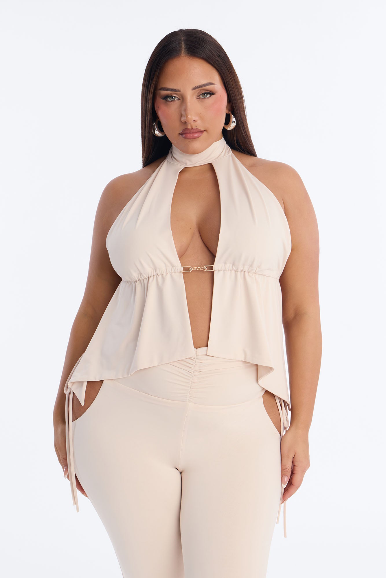 Look Closely Pant Set - Sand