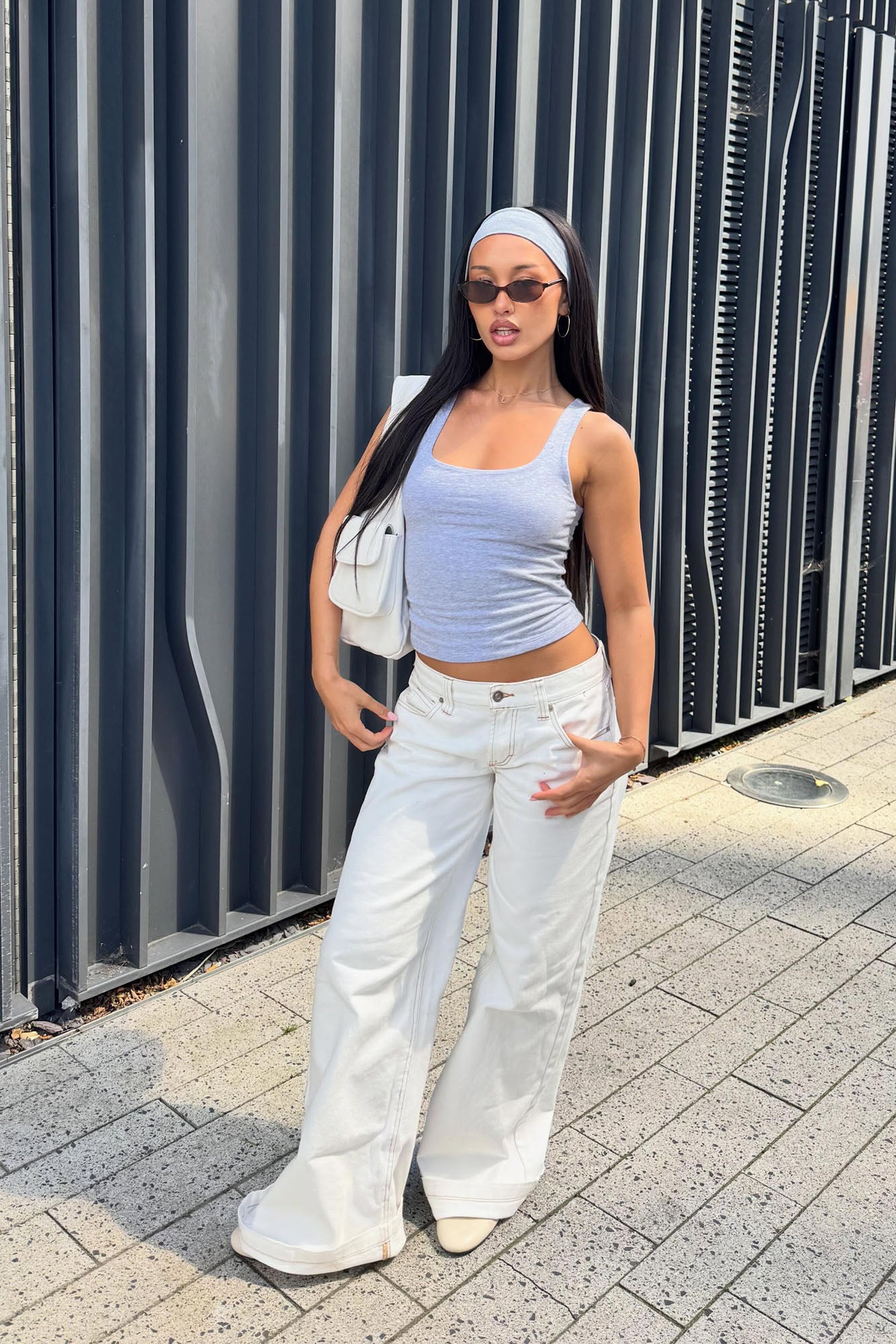 Everyday Double Lined Basic Tank Top - Heather Grey
