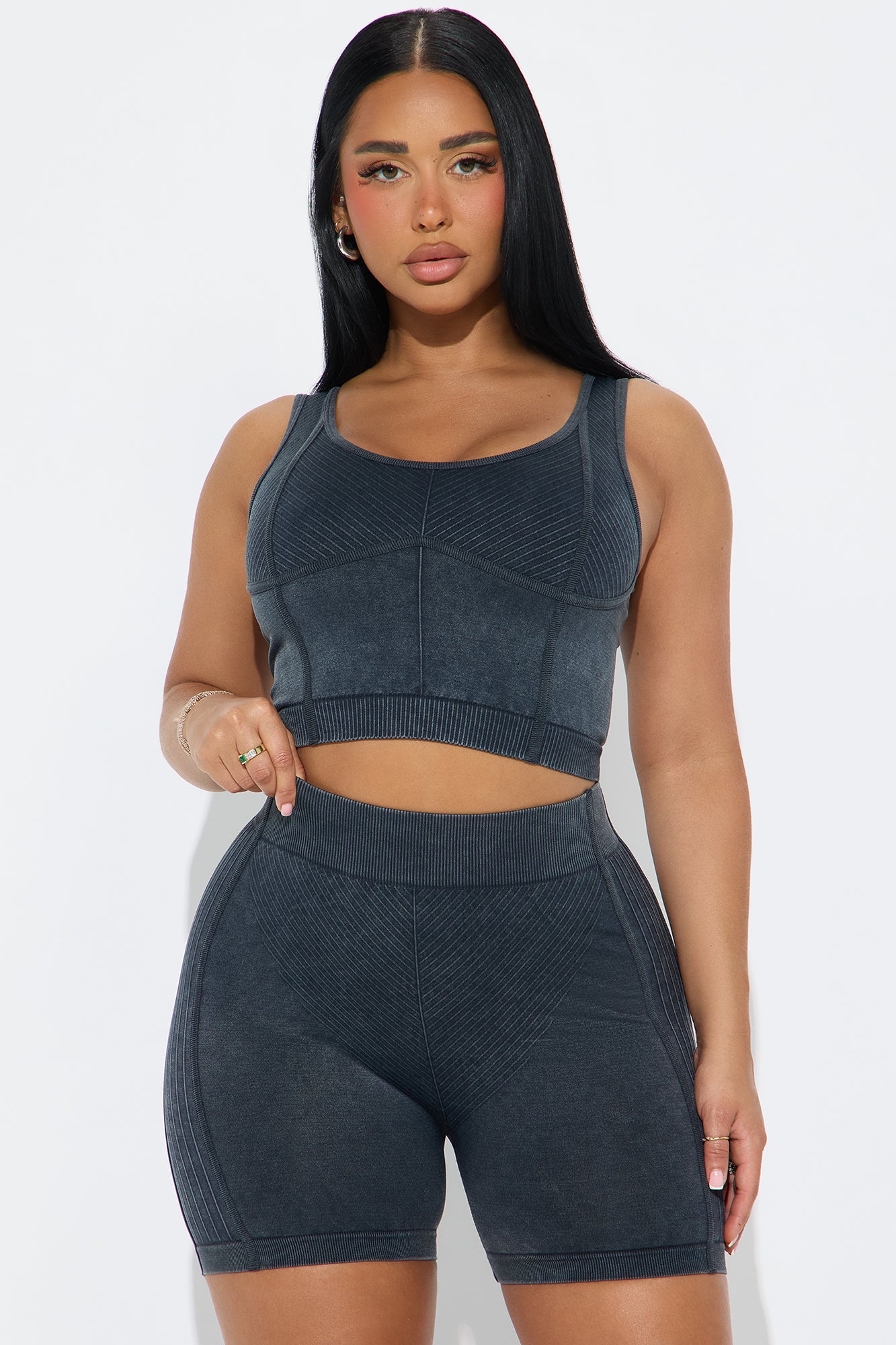 Carrie Seamless Short Set - Black