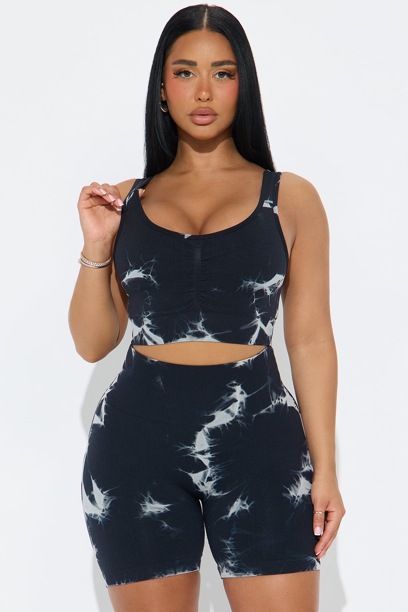 Cassie Seamless Short Set - Black