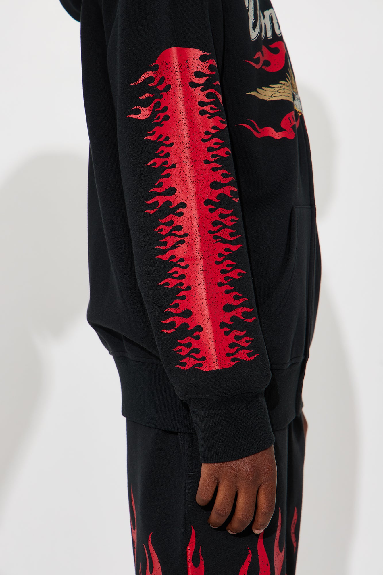 Mini Von Dutch Fire Zip Hoodie - Black