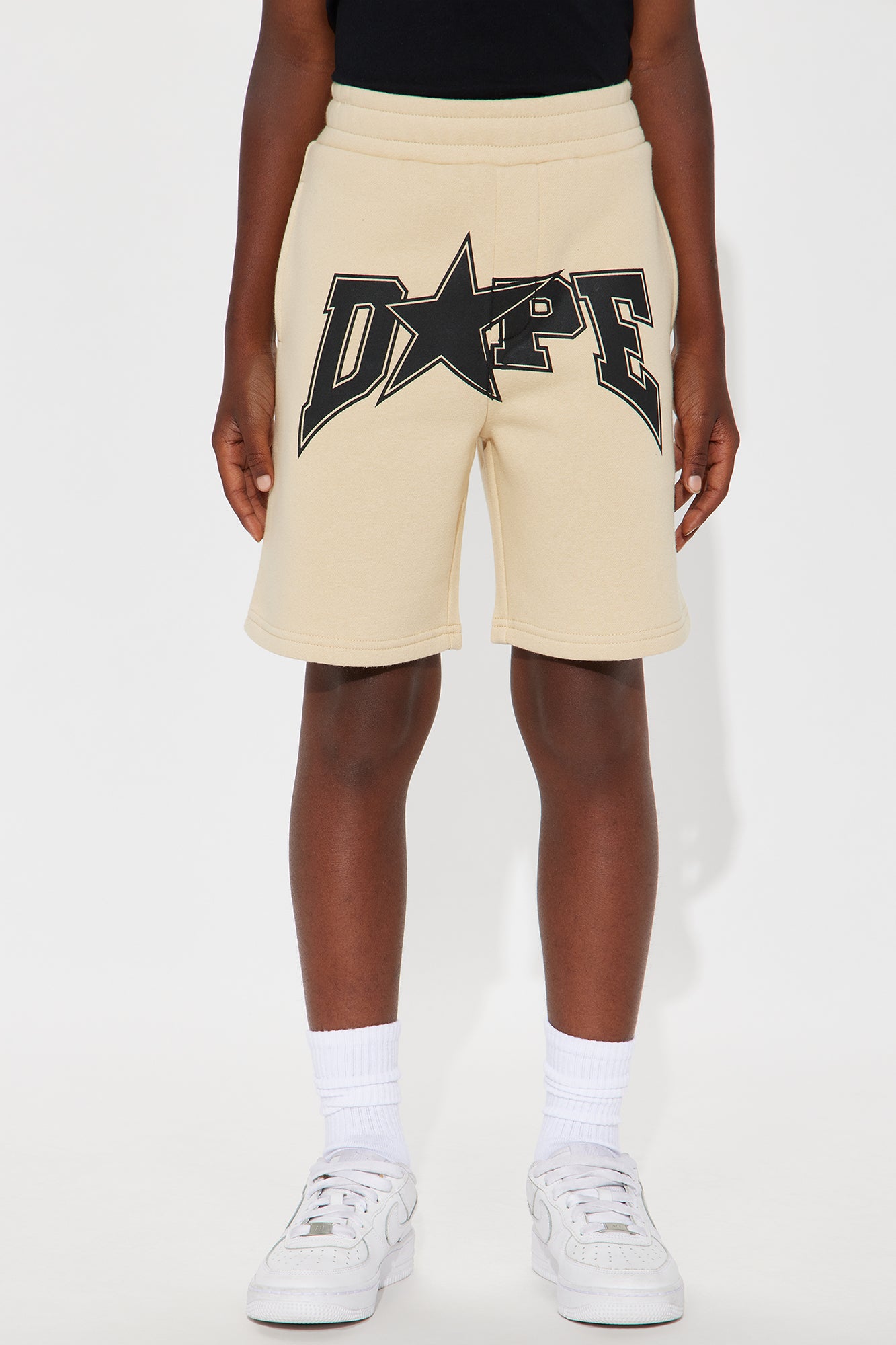 Mini Tyson Dope Star Relaxed Sweatshorts - Tan