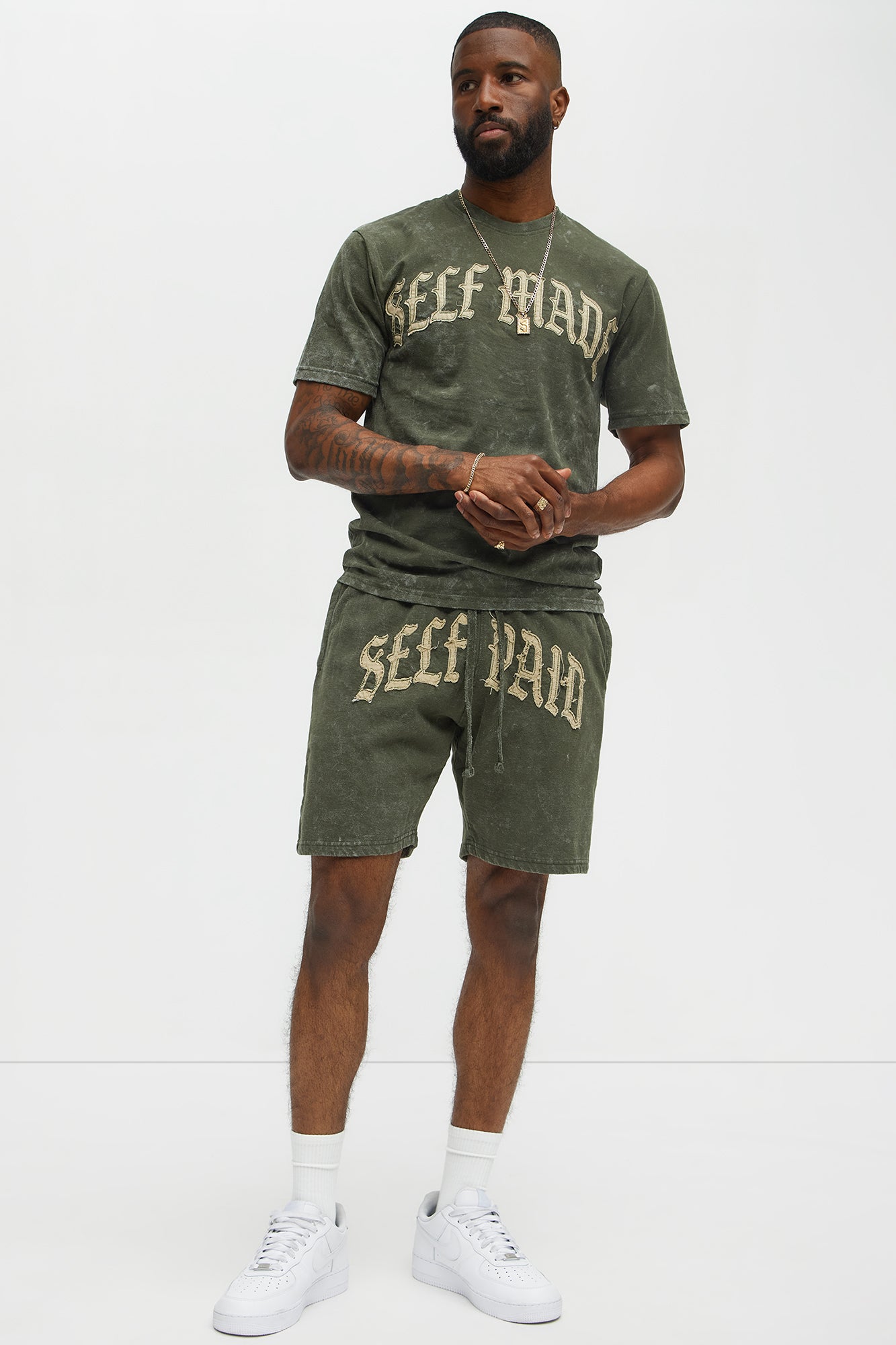 Self Paid Sweatshorts - Olive