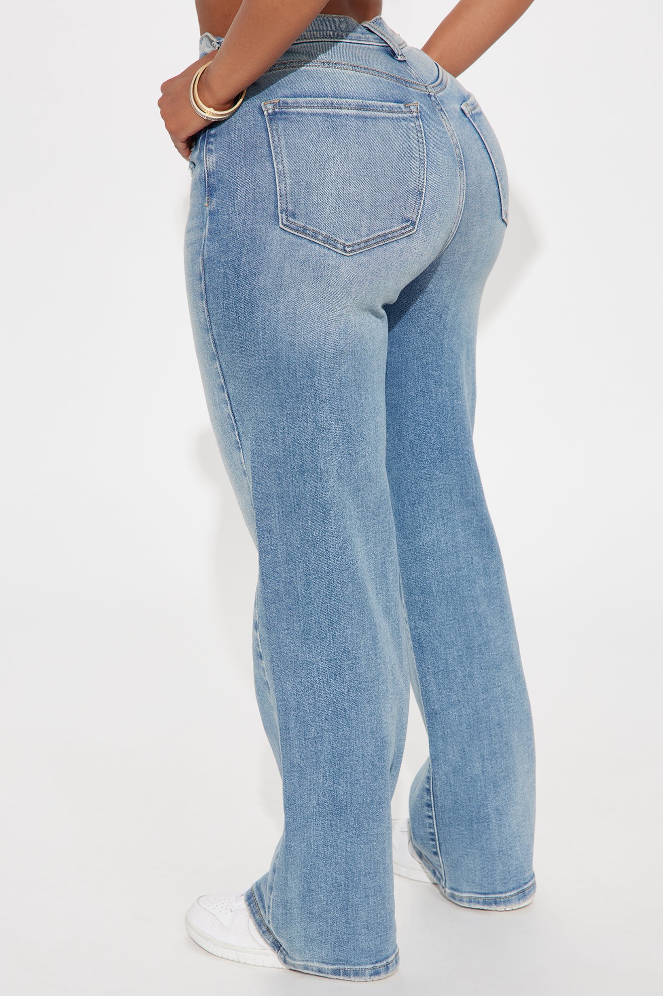 Imara High Rise Straight Leg Jeans - Medium Wash