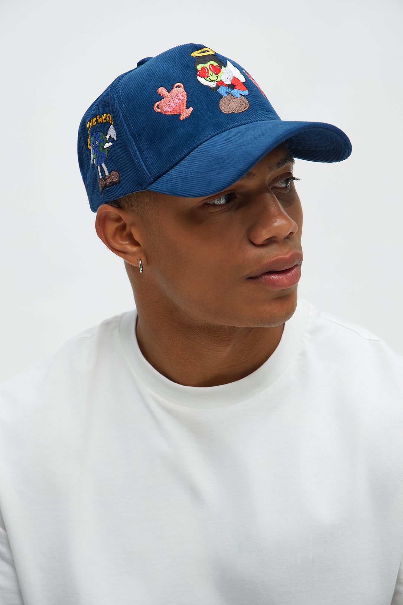 Love Sight Corduroy Snapback Hat - Navy