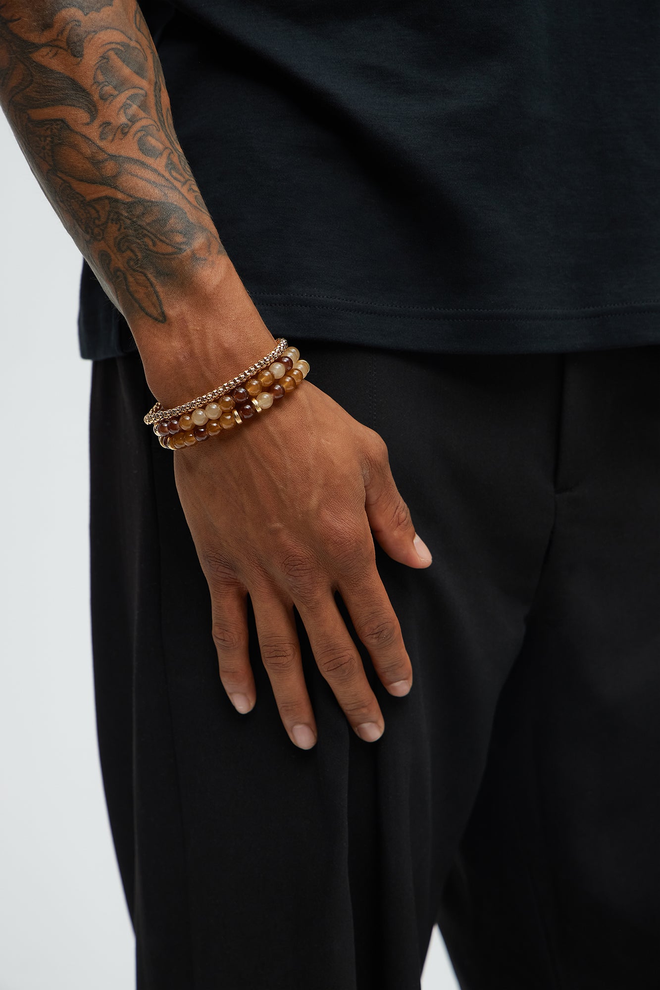 Santaiago Bracelet Set - Brown Combo