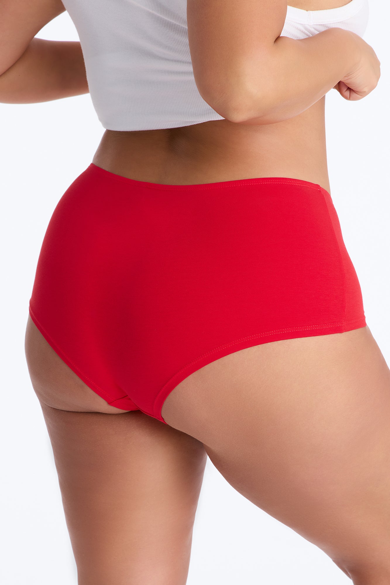 Nova Cotton Boyshort Panty - Red