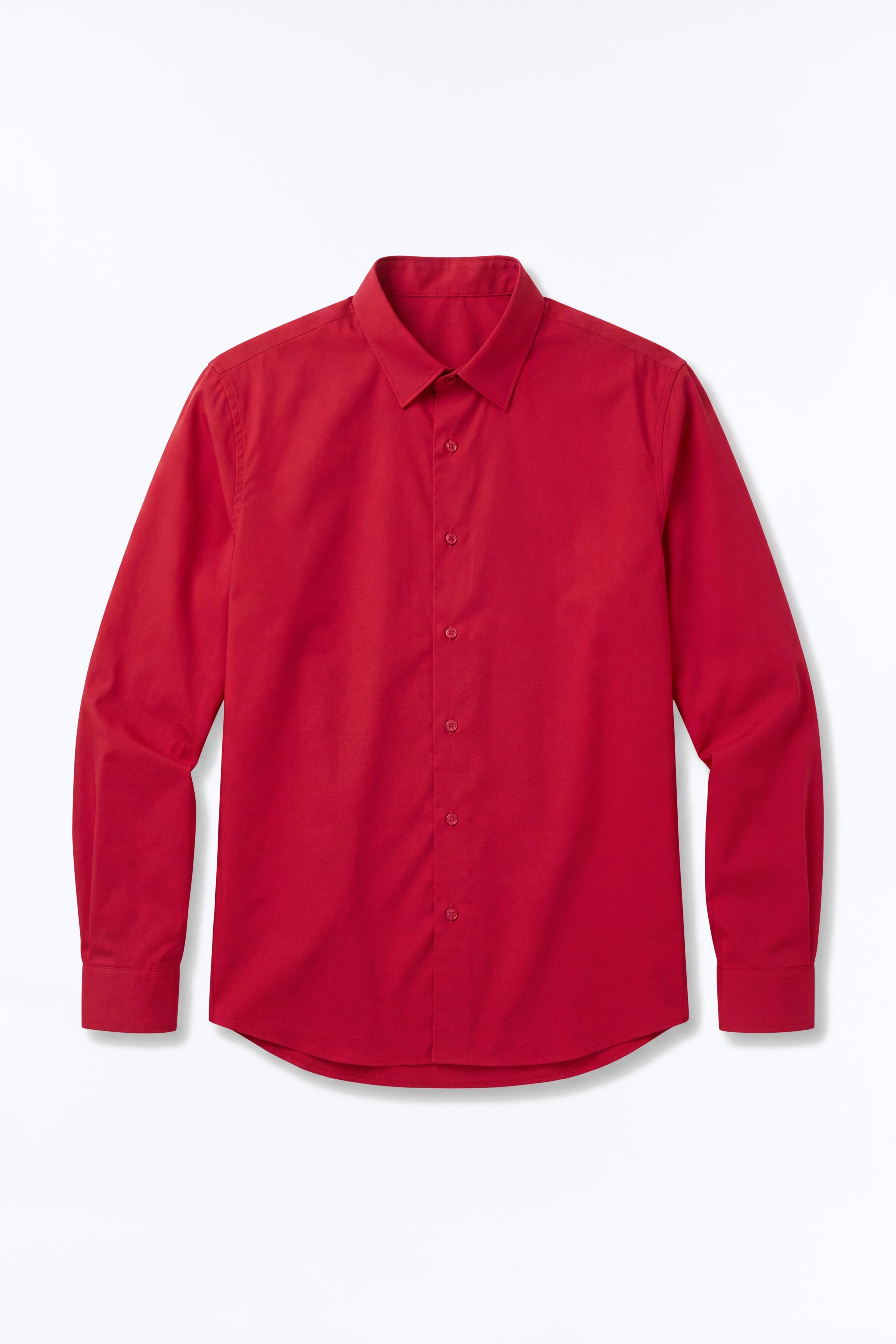 Maison Tailored Wrinkle Free Dress Shirt - Red