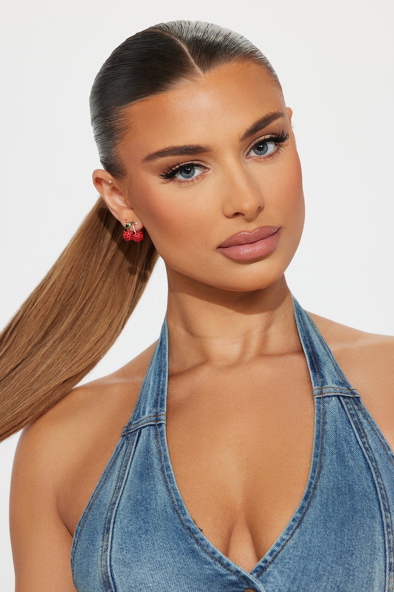 The Cherry On Top Earrings - Red