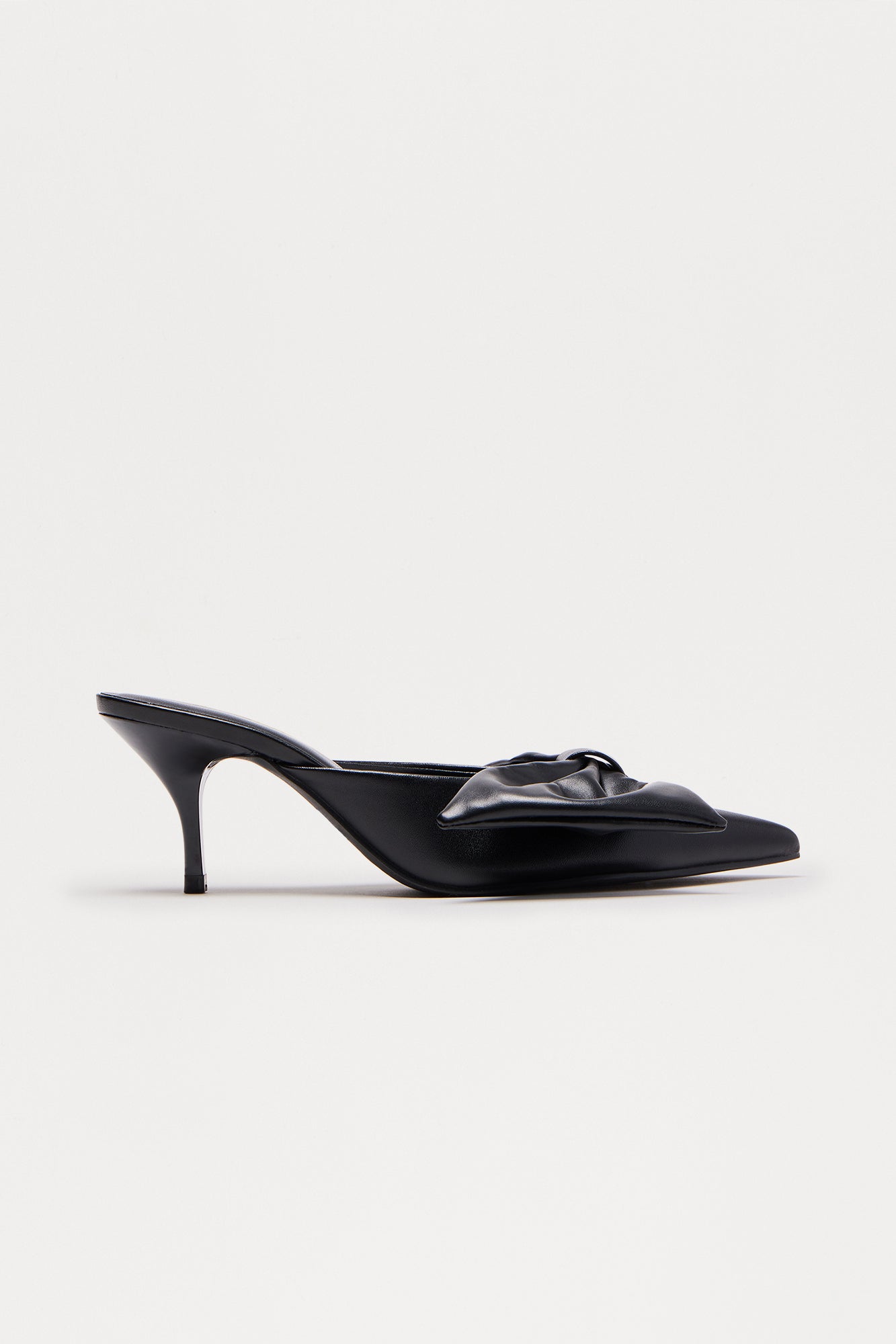 Jodina Bow Mule Pumps - Black