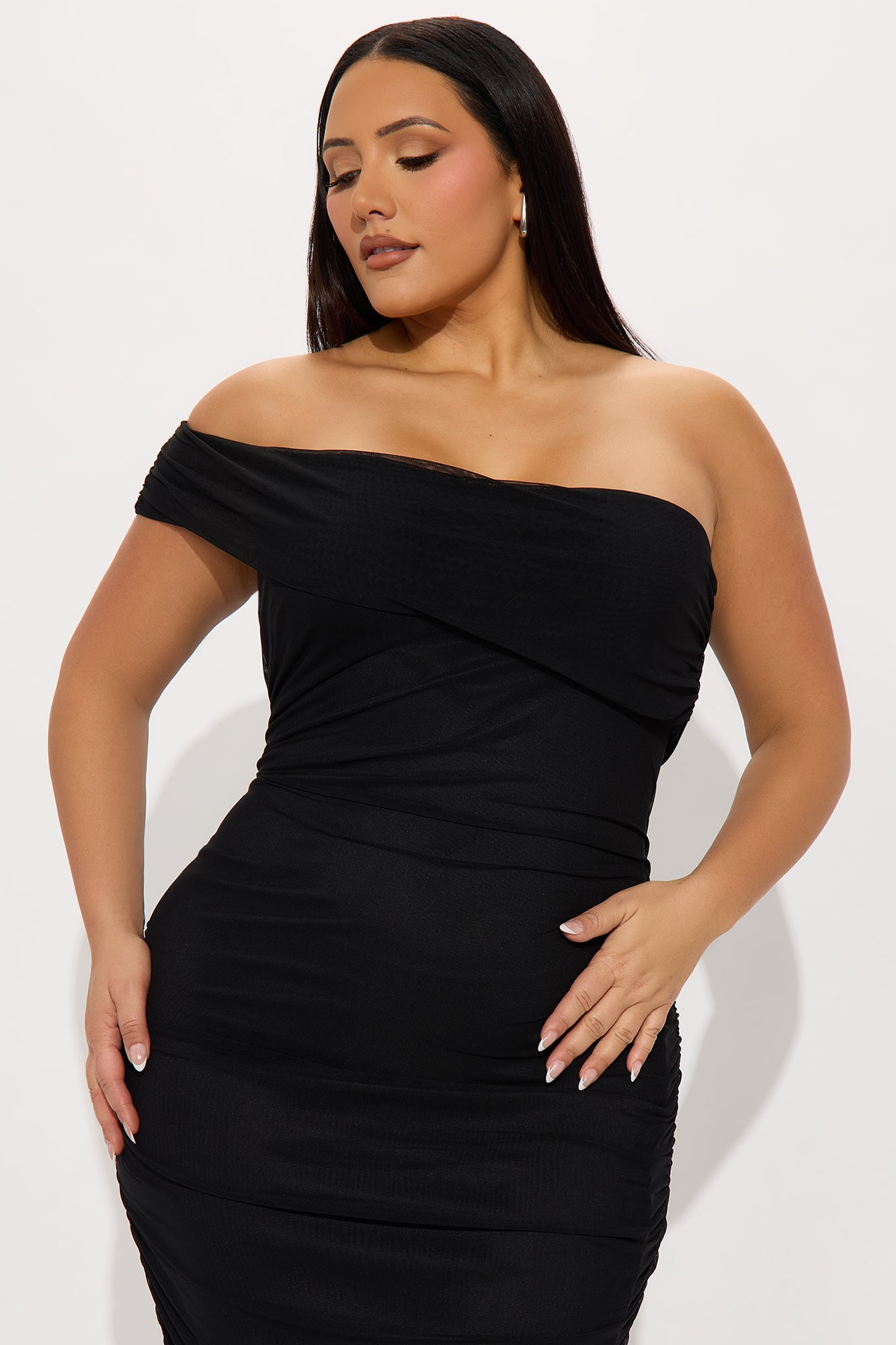 Real Legacy Mesh Midi Dress - Black