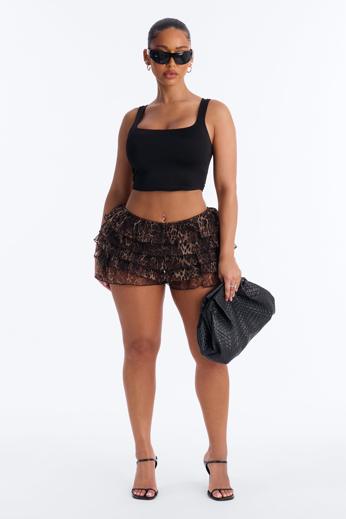 Bianca Leopard Bloomer Short - Brown/combo