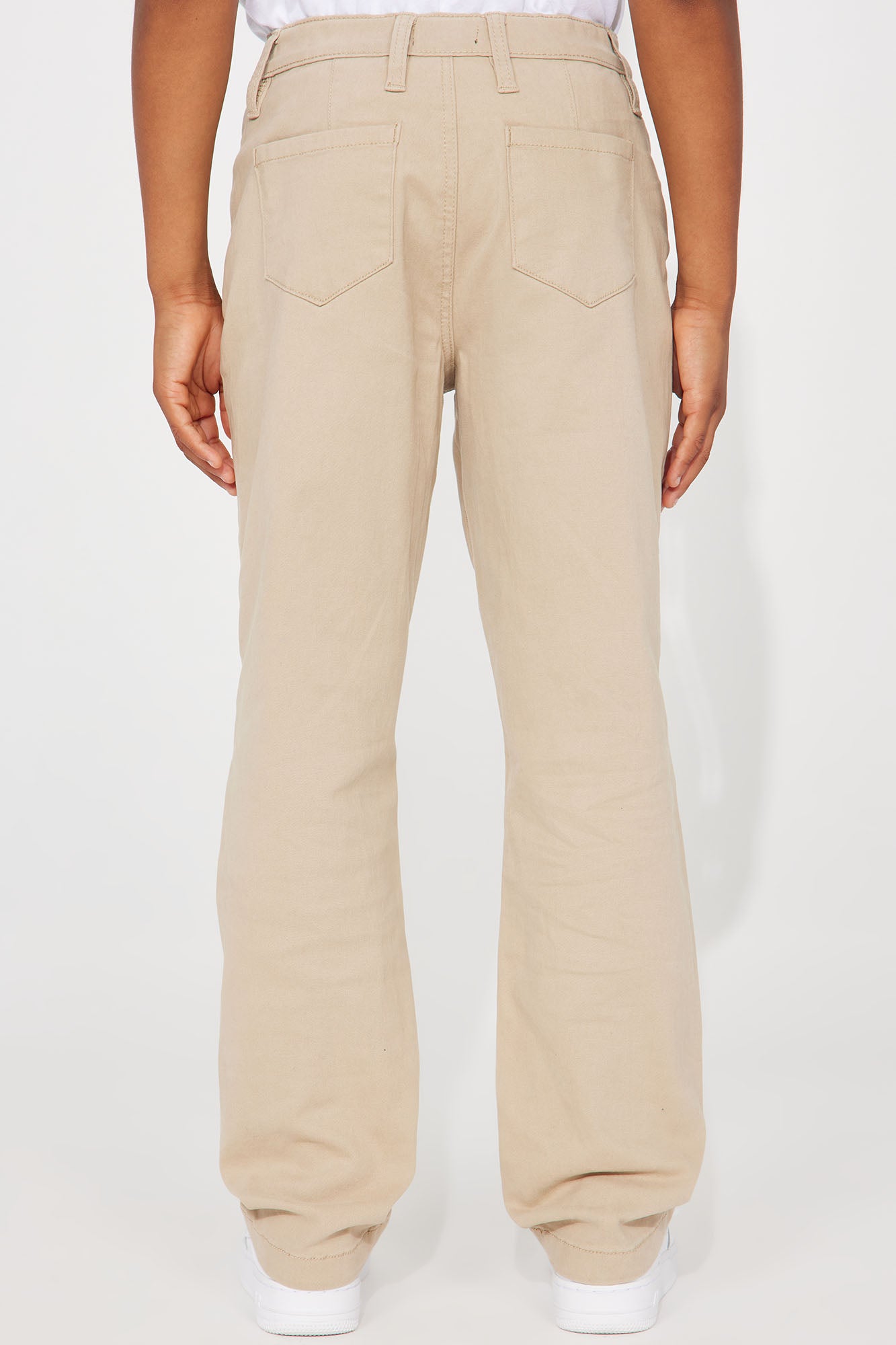 Mini Uniform Straight Leg Pants - Khaki