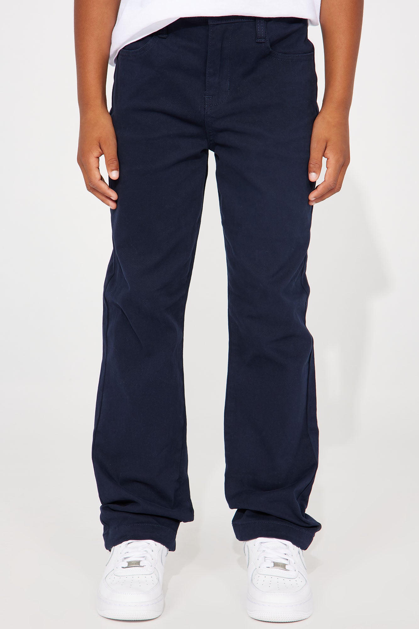 Mini Uniform Straight Leg Pants - Navy
