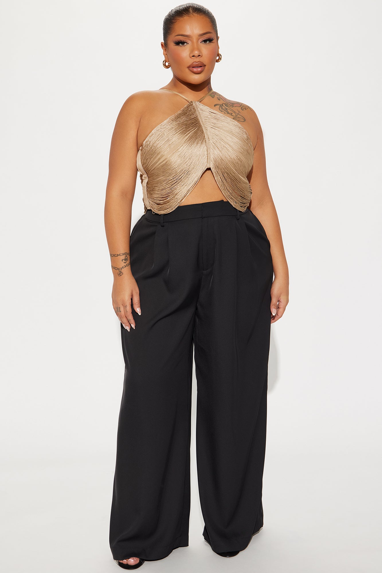 Francesca Fringe Top - Gold