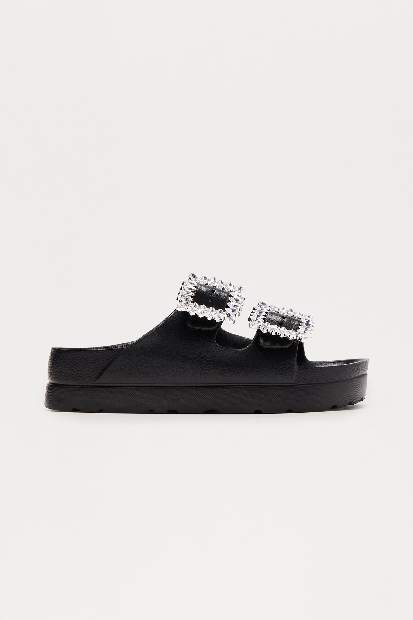 Kryslin Jewel Buckle Sandals - Black