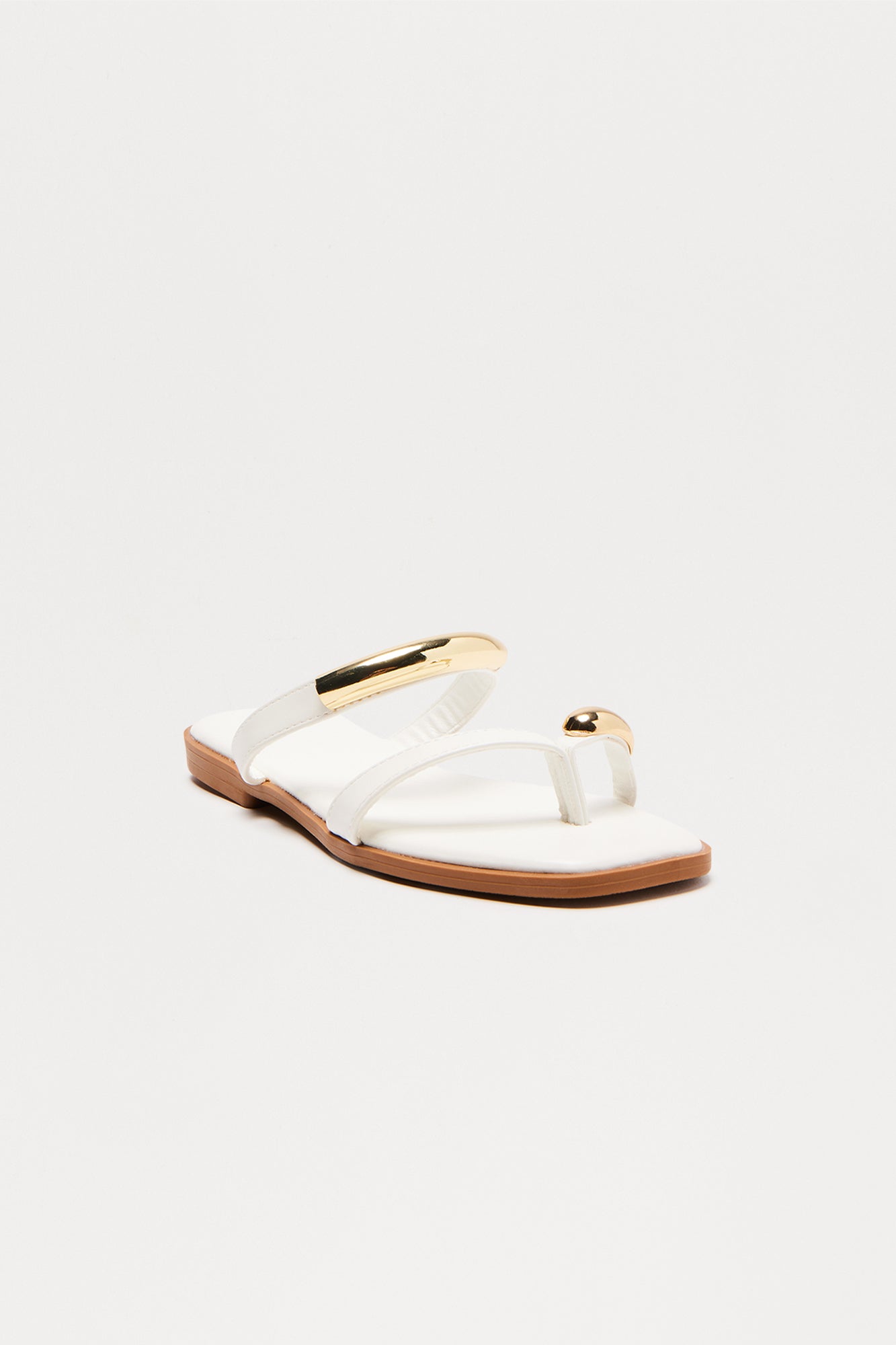 Shore Toe Ring Flip Flops - White