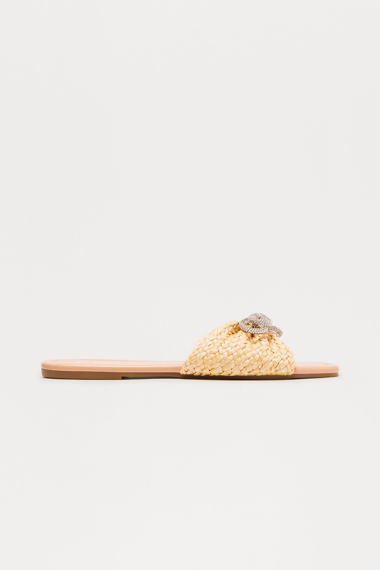 Hydra Bow Raffia Sandals - Natural
