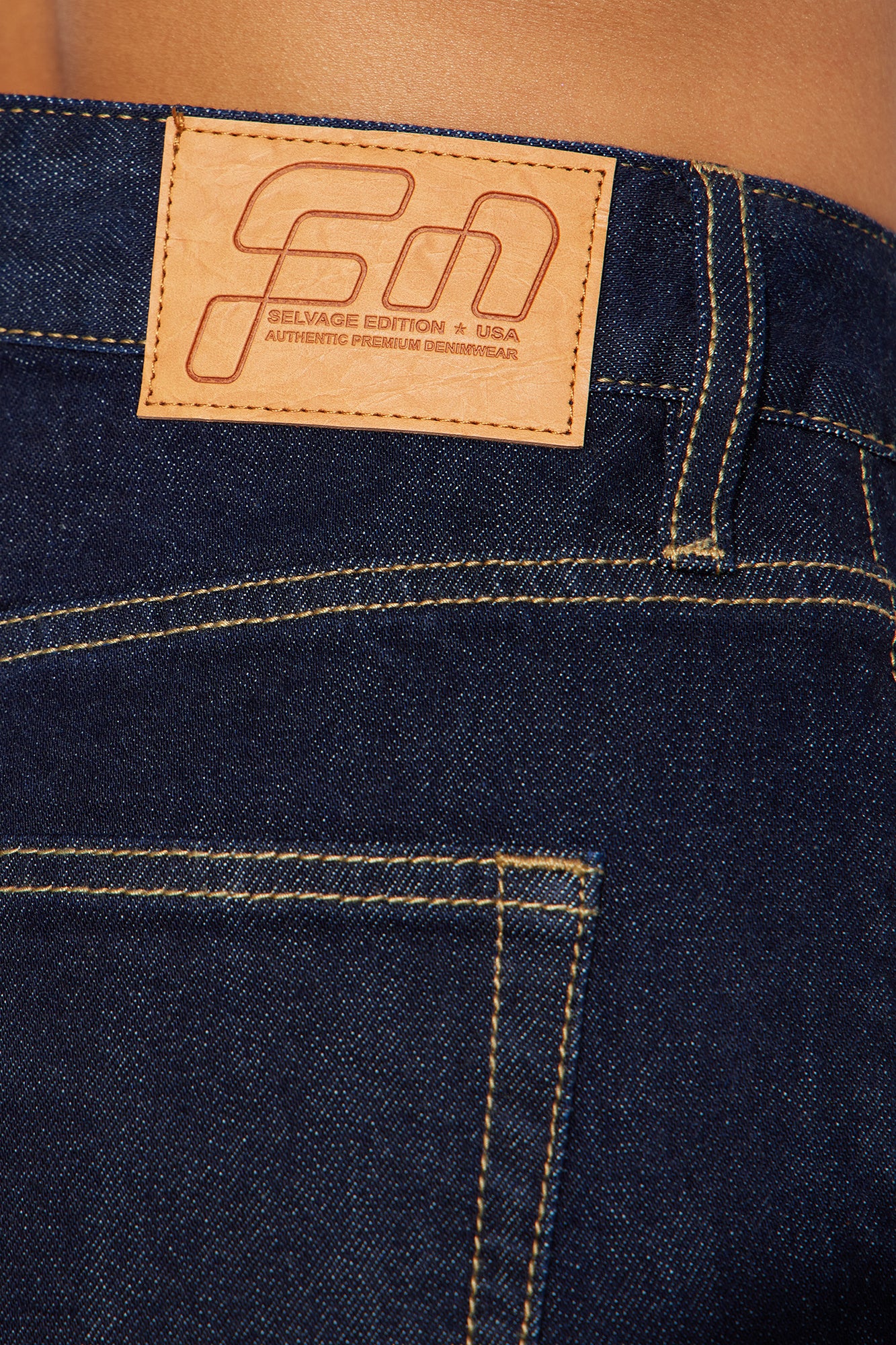 Tall Premium Cuffed Straight Leg Jeans - Dark Wash