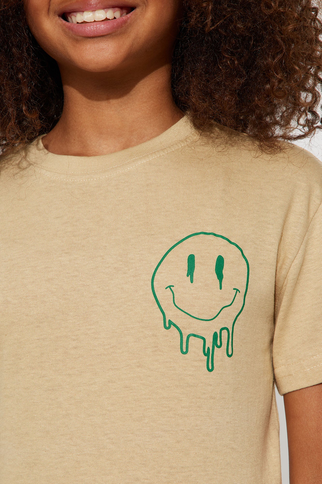 Mini The Best Is Yet To Come Front/Back Screen Tee - Khaki/combo