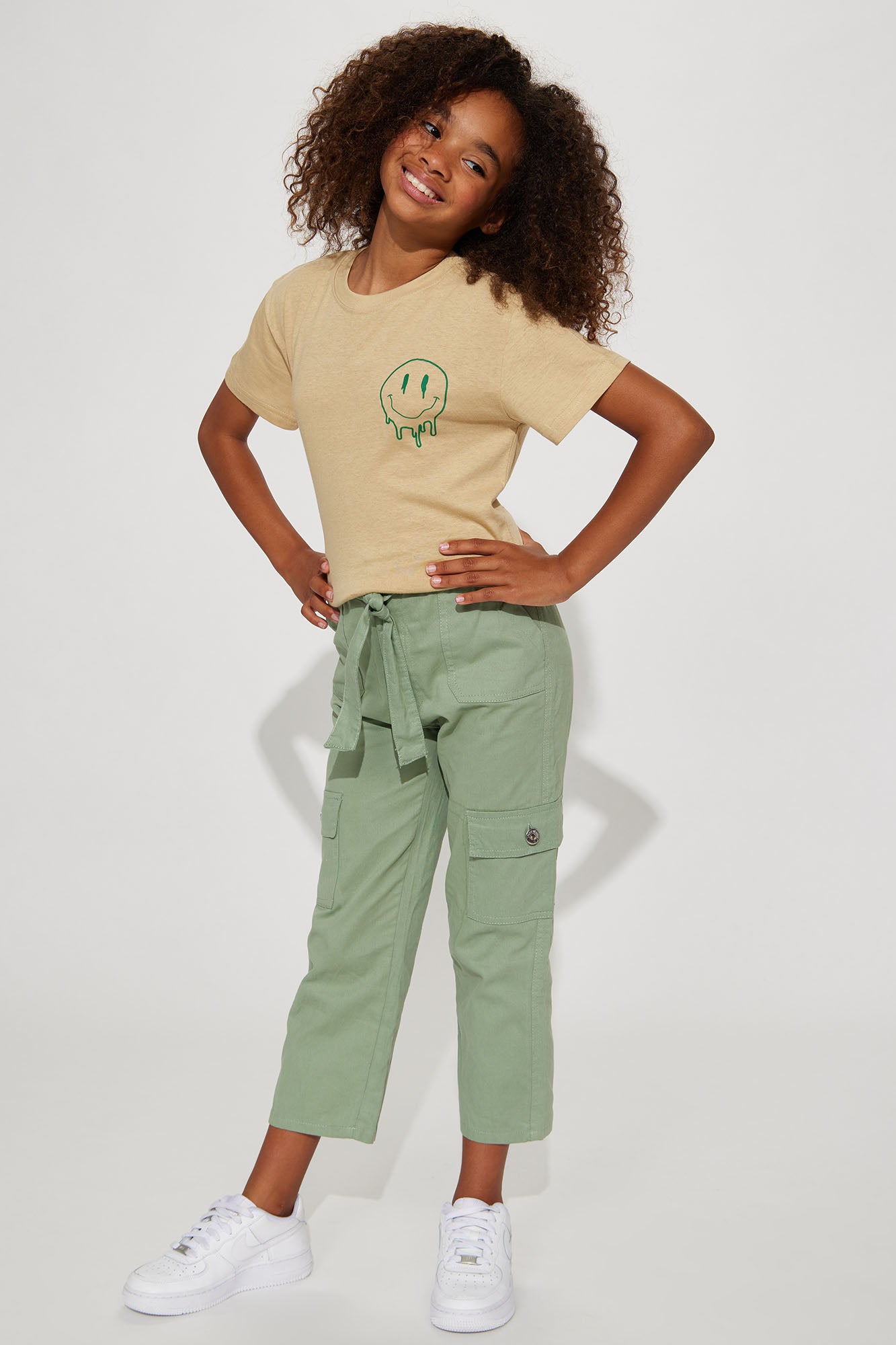 Mini The Best Is Yet To Come Front/Back Screen Tee - Khaki/combo