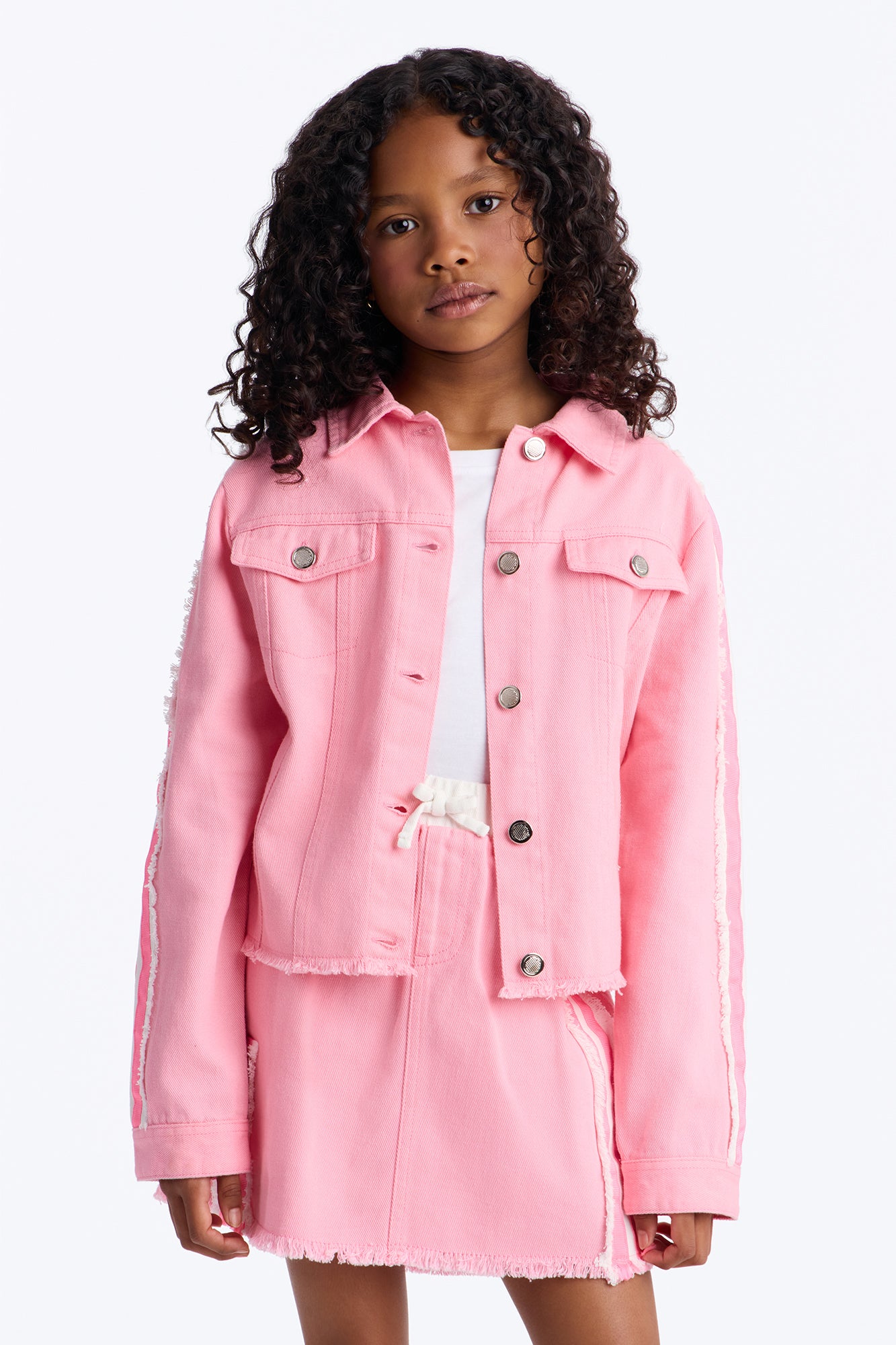 Mini Fabulous Forever Denim Jacket - Pink