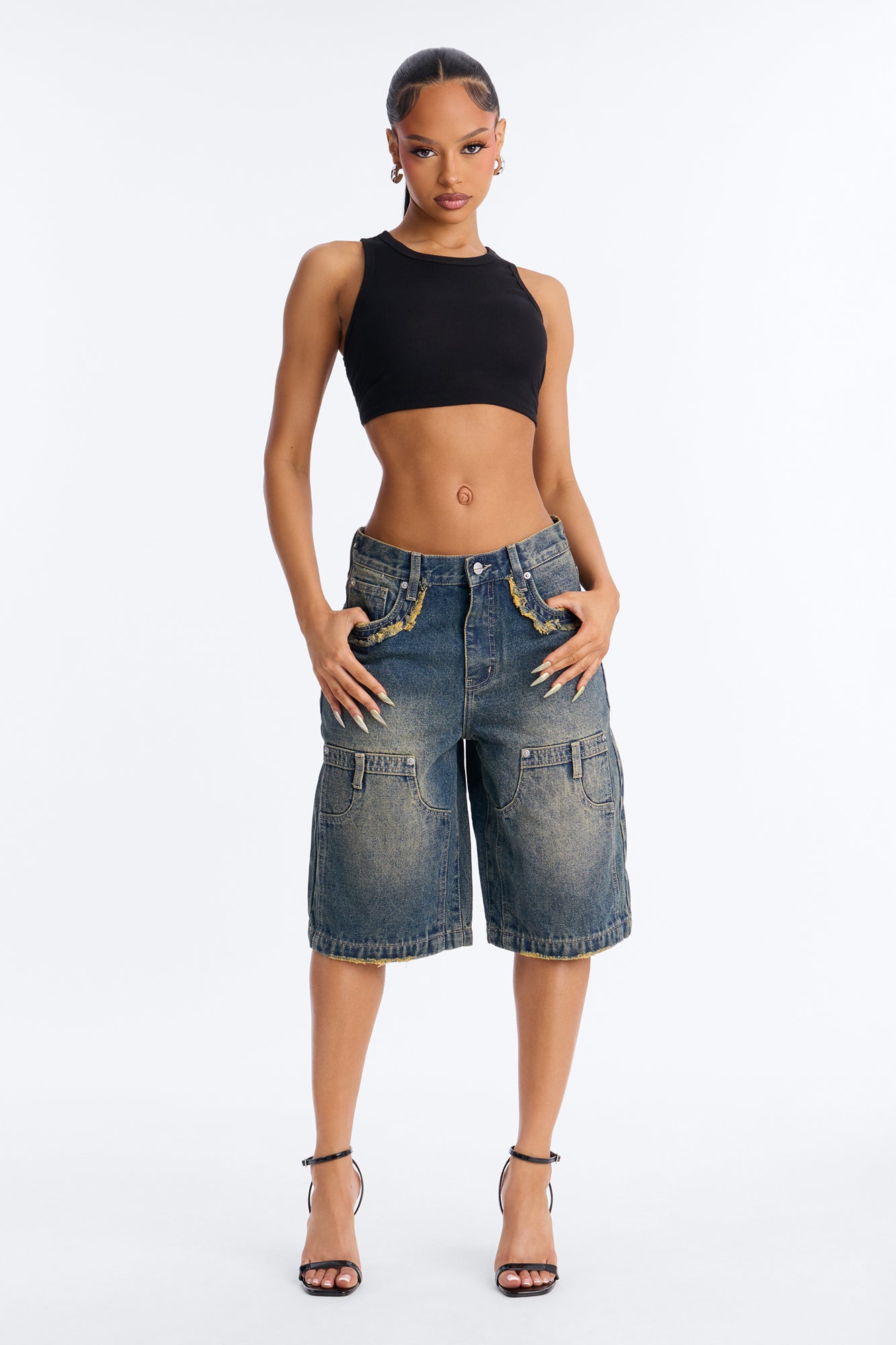 Palermo Denim Jorts - Dark Wash
