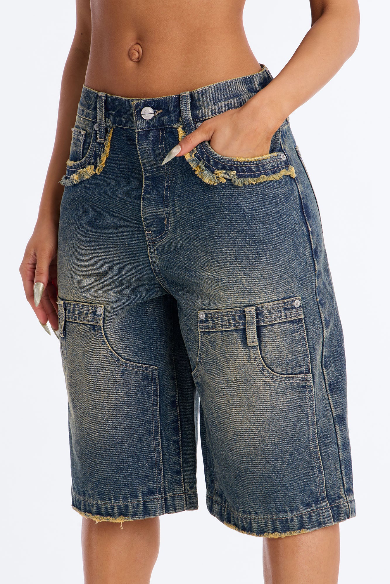 Palermo Denim Jorts - Dark Wash