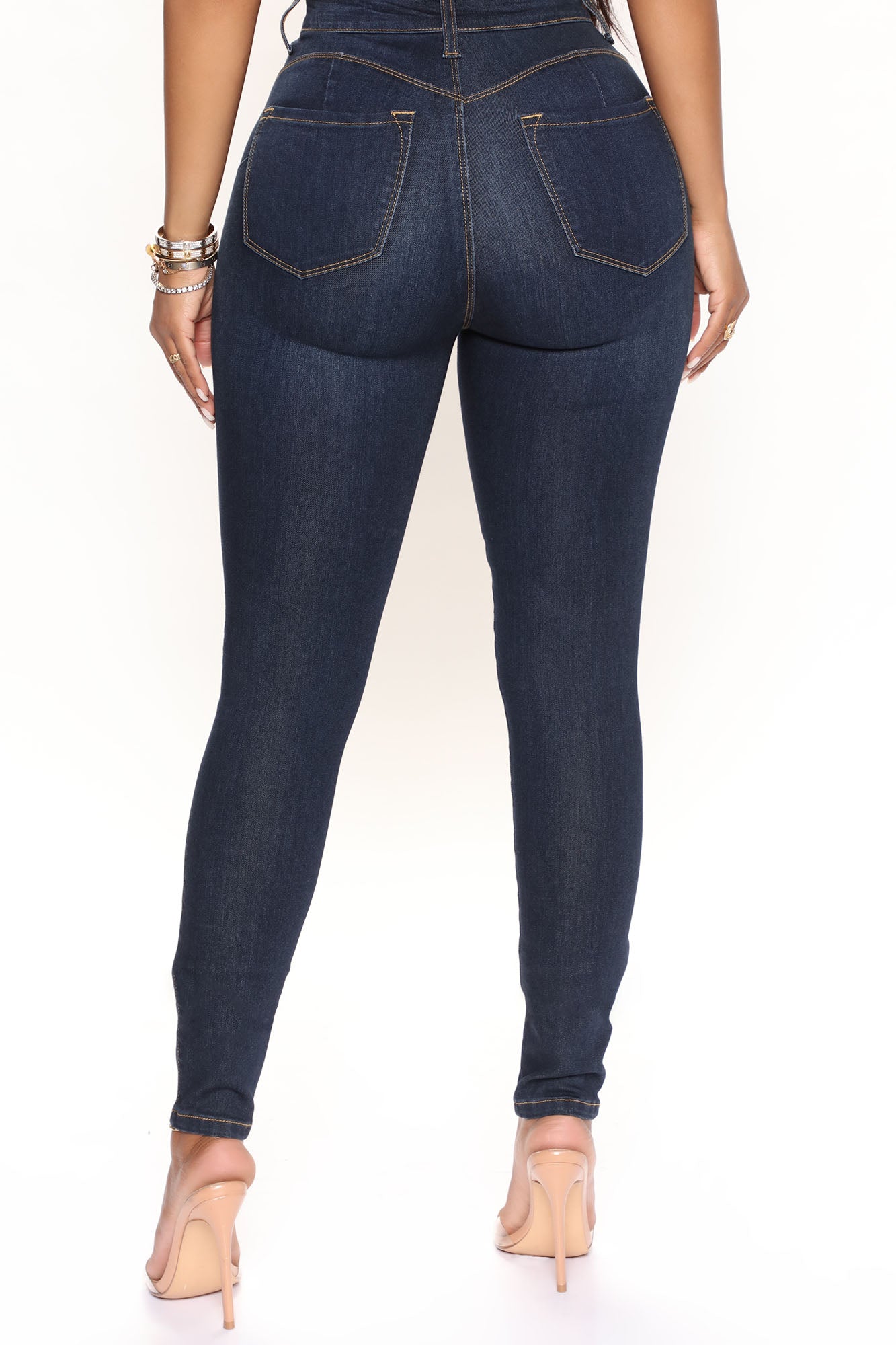 Classic Beauty Booty Lifter Skinny Jeans - Dark Denim