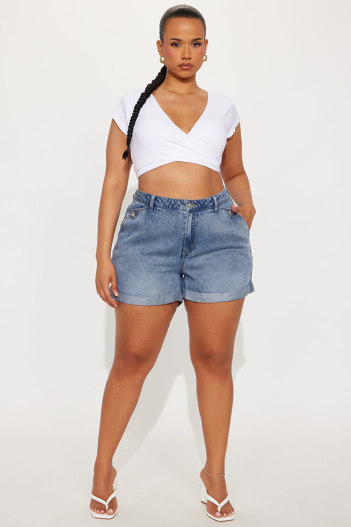 Getaway Denim Shorts - Medium Wash