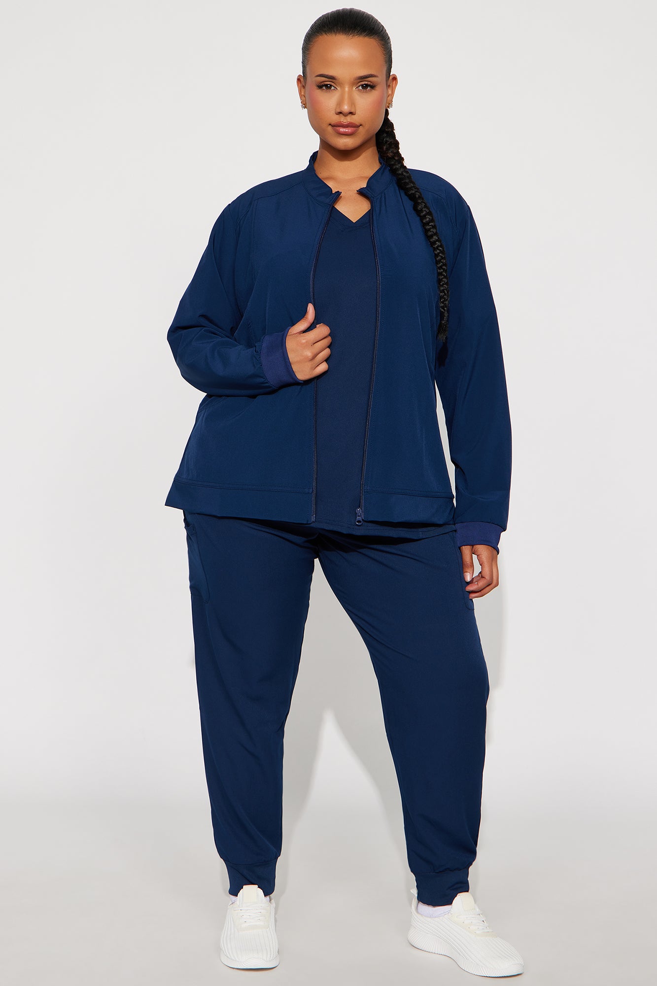 On The Daily Scrub Uniform Zip Up Jacket - Navy